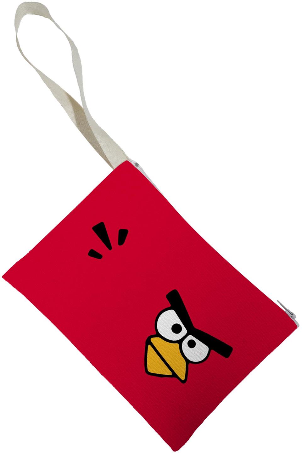 Unisex Angry Birds Desenli Portföy Clutch Çanta