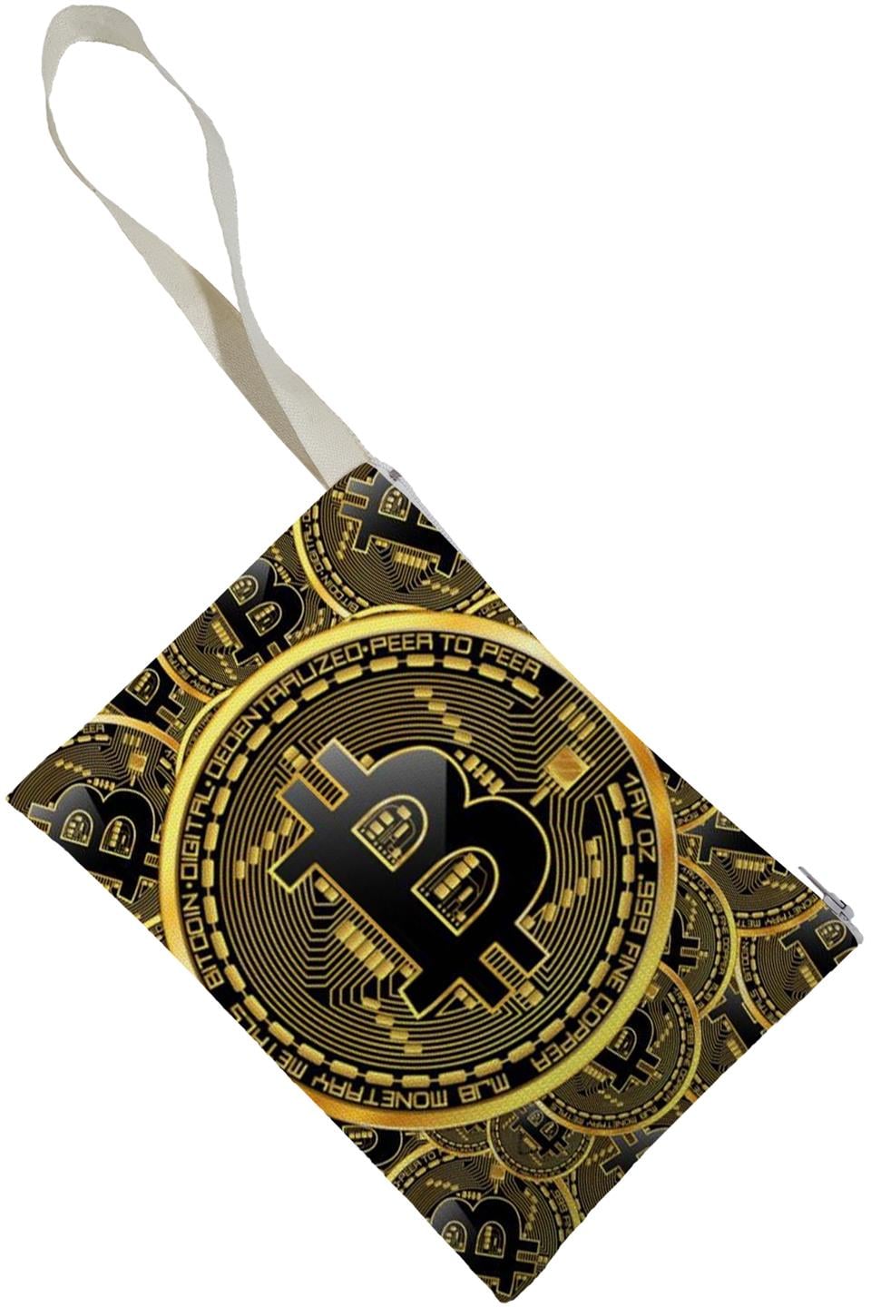 Unisex Bitcoin Portföy Clutch Çanta