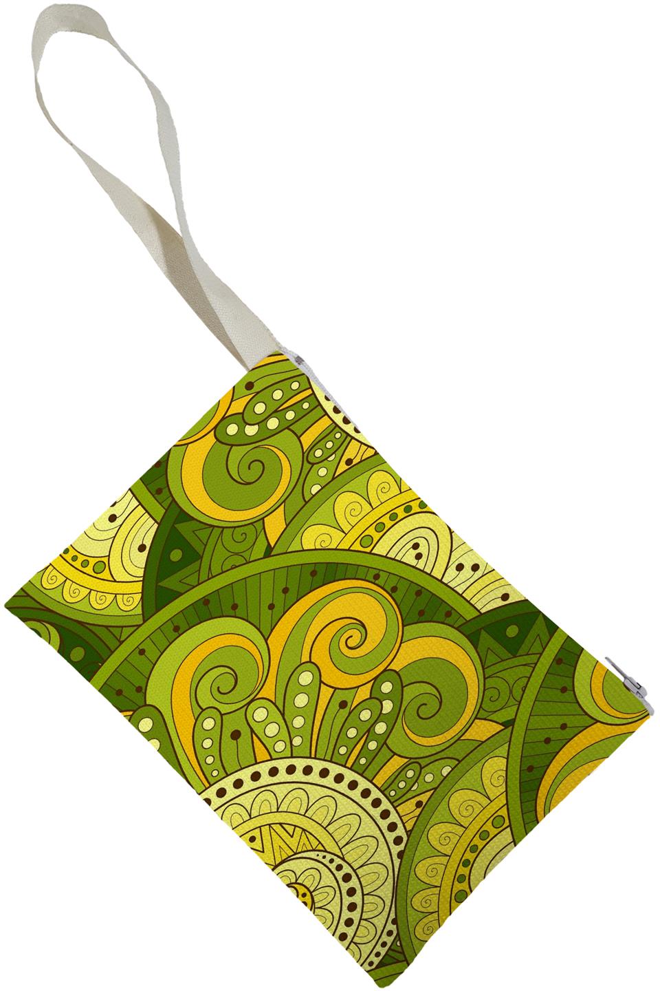 Unisex Mandala Desenli Portföy Clutch Çanta