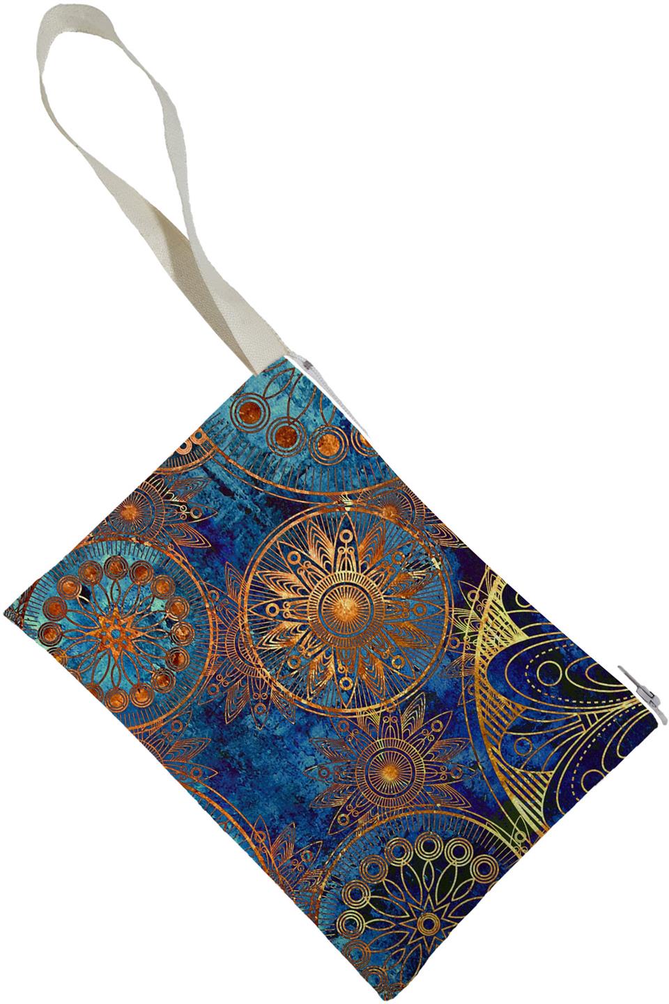 Unisex Mandala Desenli Portföy Clutch Çanta