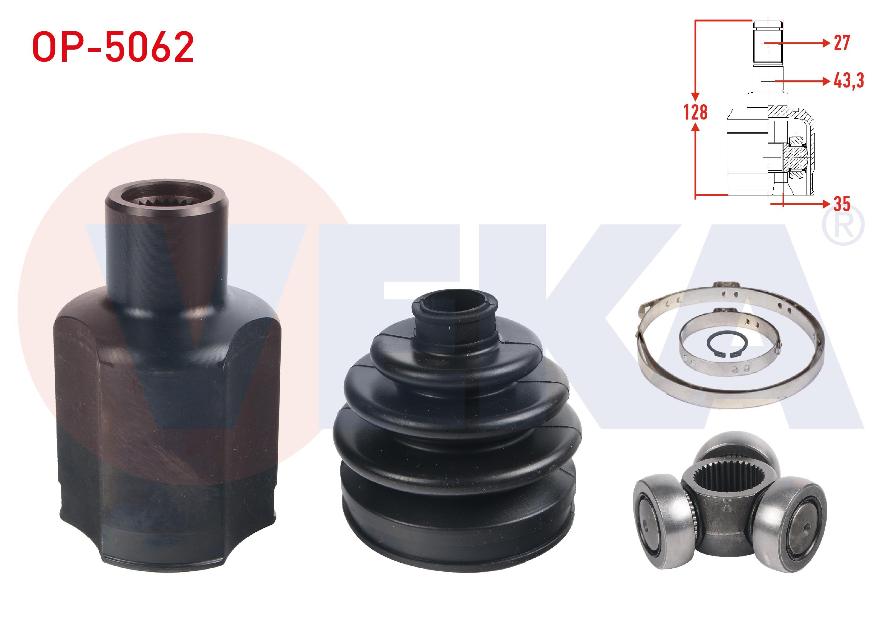 AKS KAFASI SAG ON IC 27X34X43,3 UZUNLUK 128mm OPEL ANTARA 2.0 CDTI 4X4 2007-/ CHEVROLET CAPTIVA (C100) 2.0 D 4X4 2006-2014