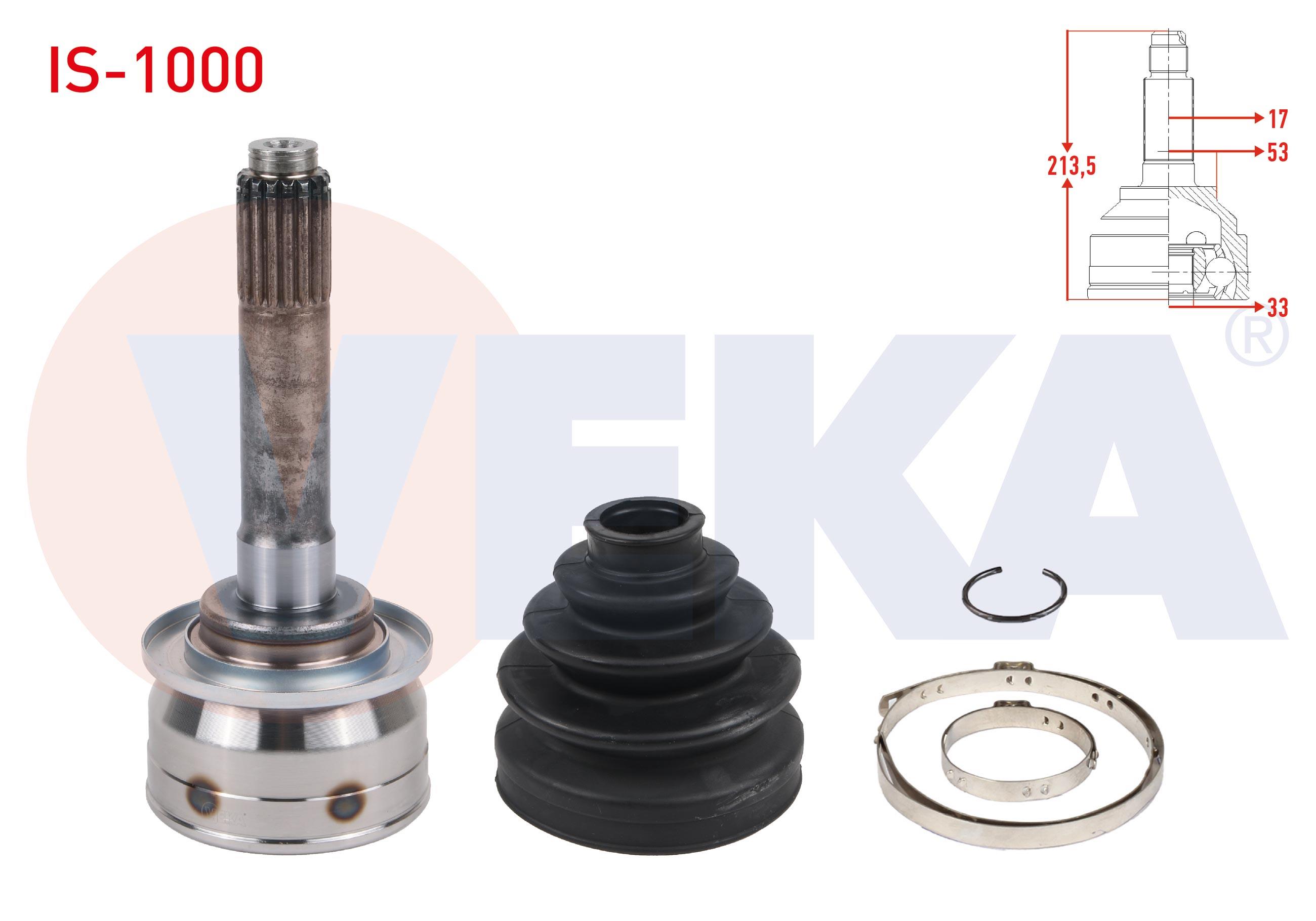 AKS KAFASI SOL-SAG ON DIS 17X33X53 UZUNLUK 213,5mm ISUZU D-MAX (8DH) 2.5 D 4X4 2002-2012