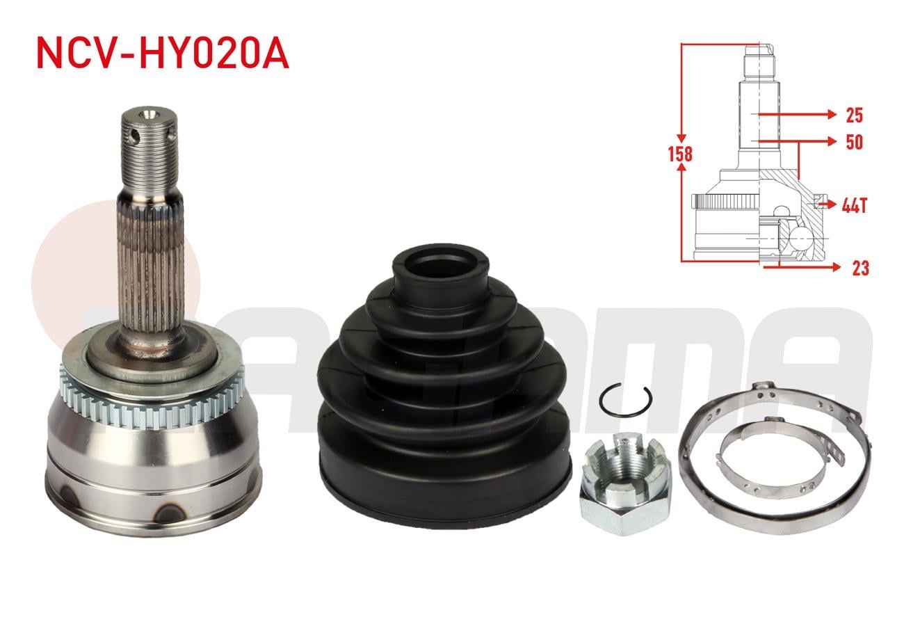 AKS KAFASI SOL-SAG ON DIS 25X23X50 ABSLI 44 DIS UZUNLUK 158mm HYUNDAI ACCENT ADMIRE 1.5 CRDI 2003-2006