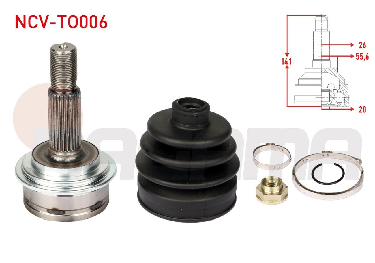 AKS KAFASI SOL-SAG ON DIS 26X20X55,6 UZUNLUK 142mm TOYOTA YARIS (P9) 1.0 VVT-I - 1.3 VVT-I 2006-2010