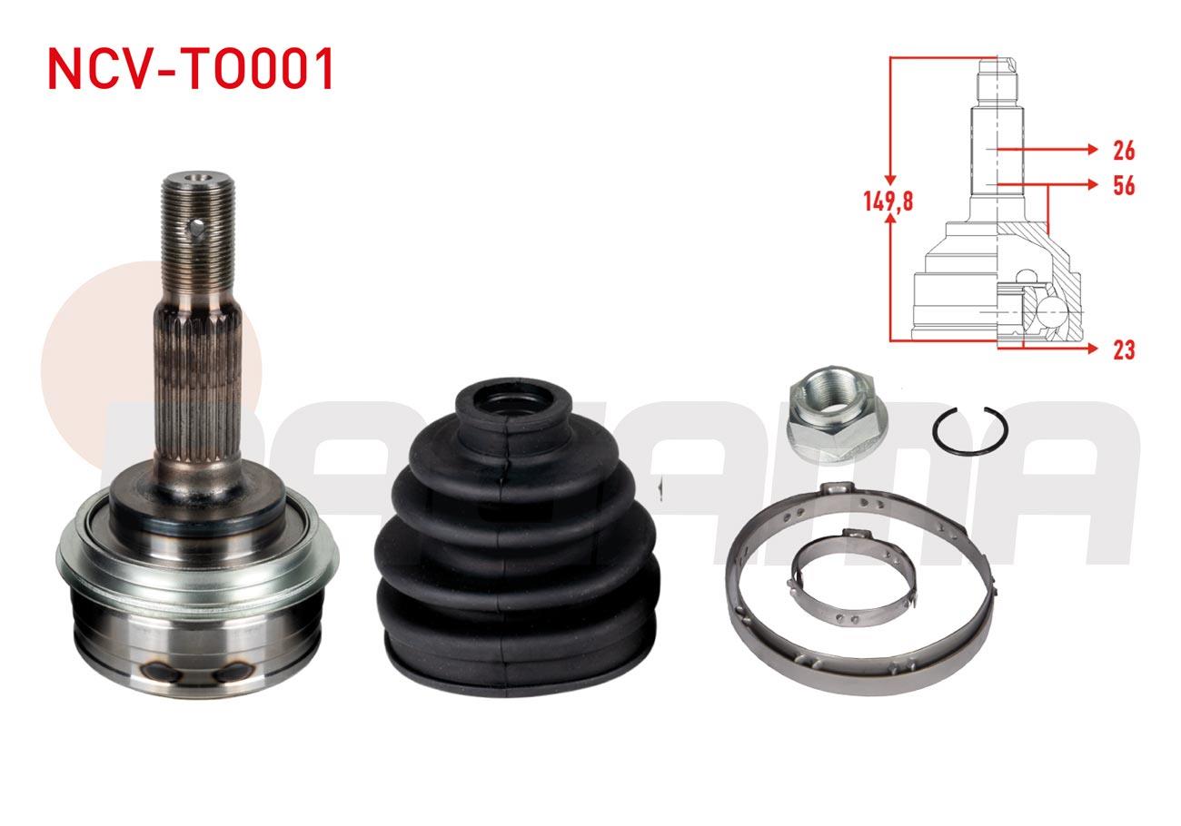 AKS KAFASI SOL-SAG ON DIS 26X23X56 UZUNLUK 149,8mm TOYOTA COROLLA (_E10_) 1.6i AE101 1992-1997