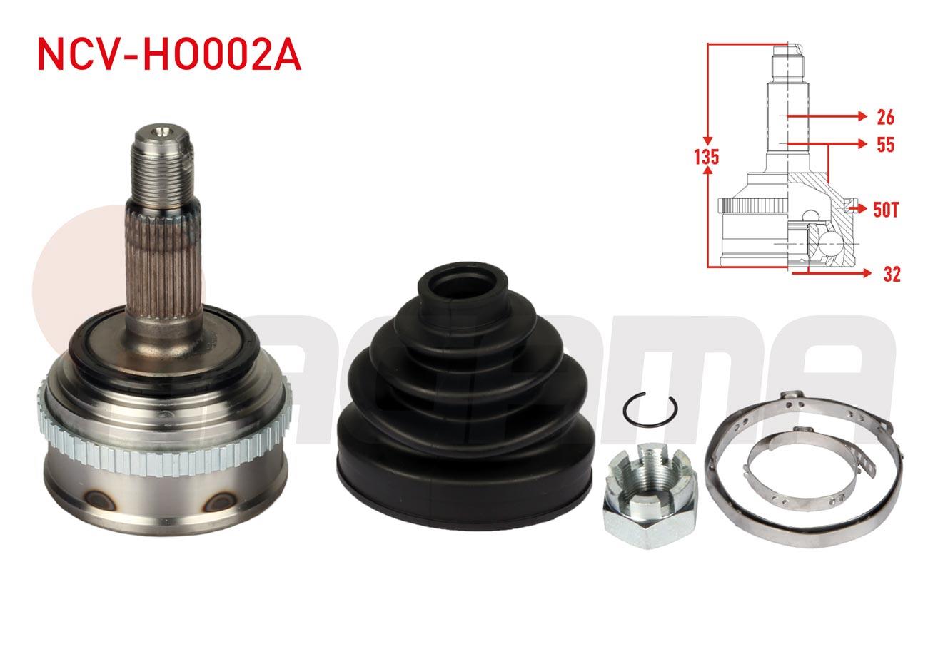 AKS KAFASI SOL-SAG ON DIS 26X32X55 ABSLI 50 DIS UZUNLUK 137,2mm HONDA EURO CIVIC 1.6i 1991-2005/ CRX III (EH,EG) 1.6i VTI 1992-1998/ PRELUDE III 2.0 1987-1992/ACCORD III (CA4,CA5) 2.0 EX 1985-1989