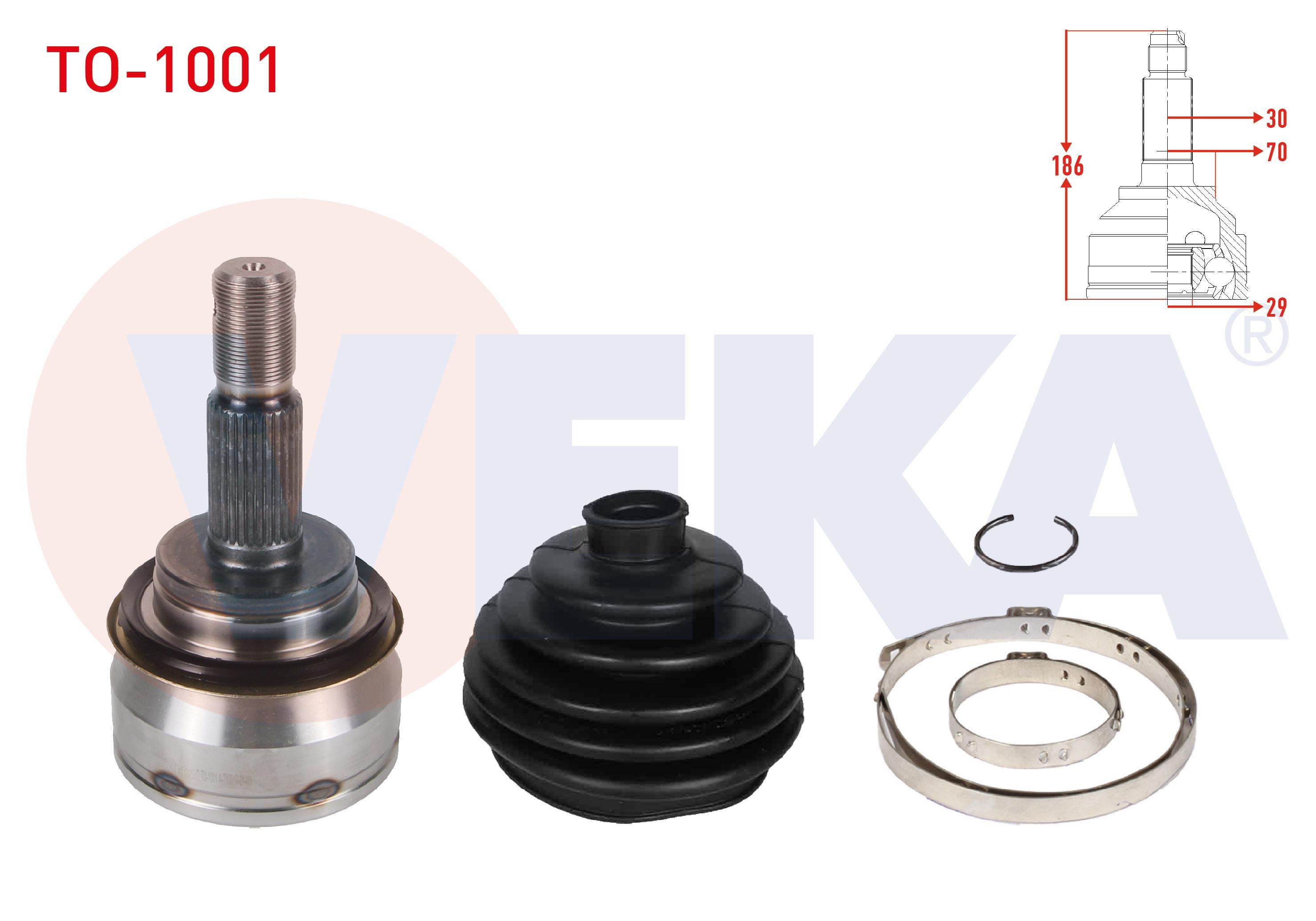 AKS KAFASI SOL-SAG ON DIS 30X29X70 UZUNLUK 186mm TOYOTA TOYOTA HI-LUX VII PICK-UP REVO (_N1_) 2.4 D - 2.8 D 2015-