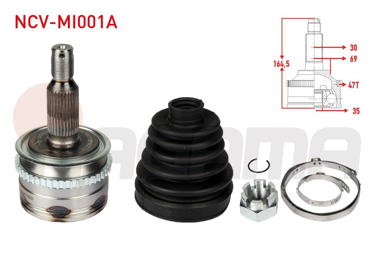 AKS KAFASI SOL-SAG ON DIS 30X35X69 ABSLI 47 DIS UZUNLUK 164,5mm MITSUBISHI L 200 (KBT,KAT) 2.5 DID 4X4 A-T 2007-