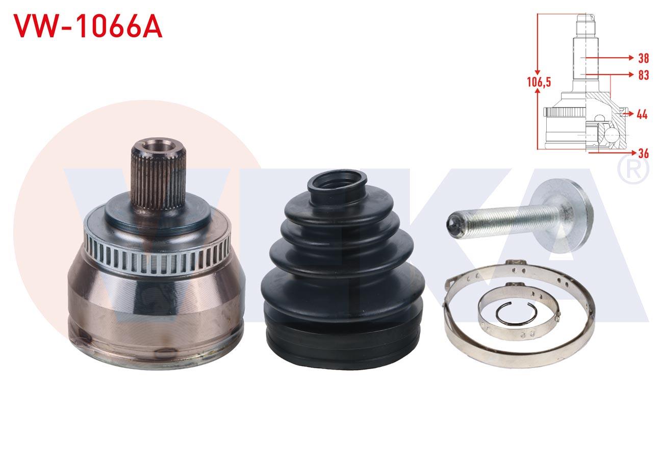 AKS KAFASI SOL-SAG ON DIS 38X36X83 ABS 48 DIS UZUNLUK 106,5mm VW SHARAN 1.9 TDI - 2.0 1995-2010 / SEAT ALHAMBRA 1.9 TDI 1996-2010 / FORD GALAXY 1.9 TDI 1995-2006