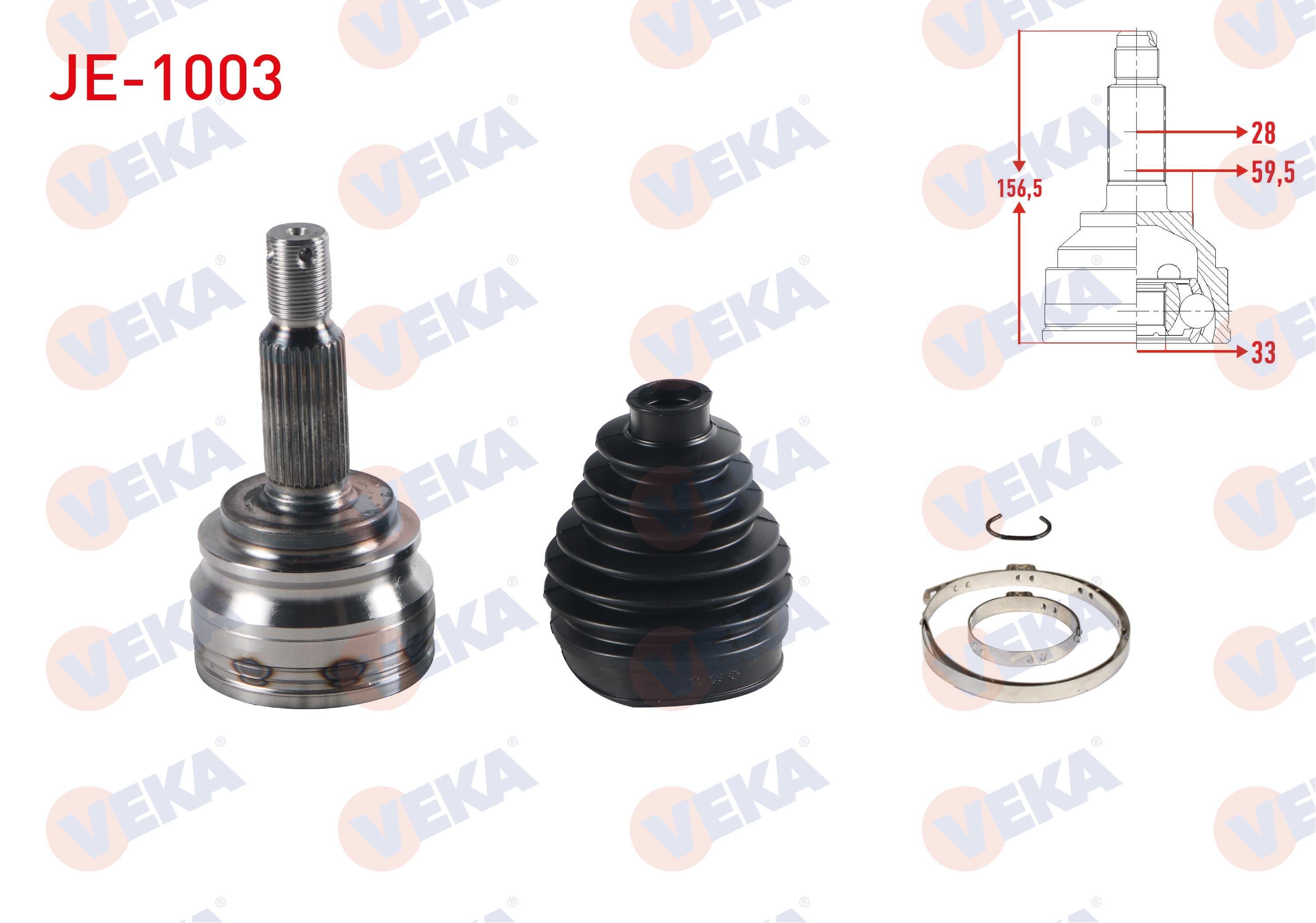 AKS KAFASI SOL-SAG ON DIS 8 MISKET 28X33X59,5 UZUNLUK 156,5mm JEEP COMPASS 2.0 2011-/ PATRIOT  2.0 CRD 2007-/ DODGE CALIBER 2.0 2006-