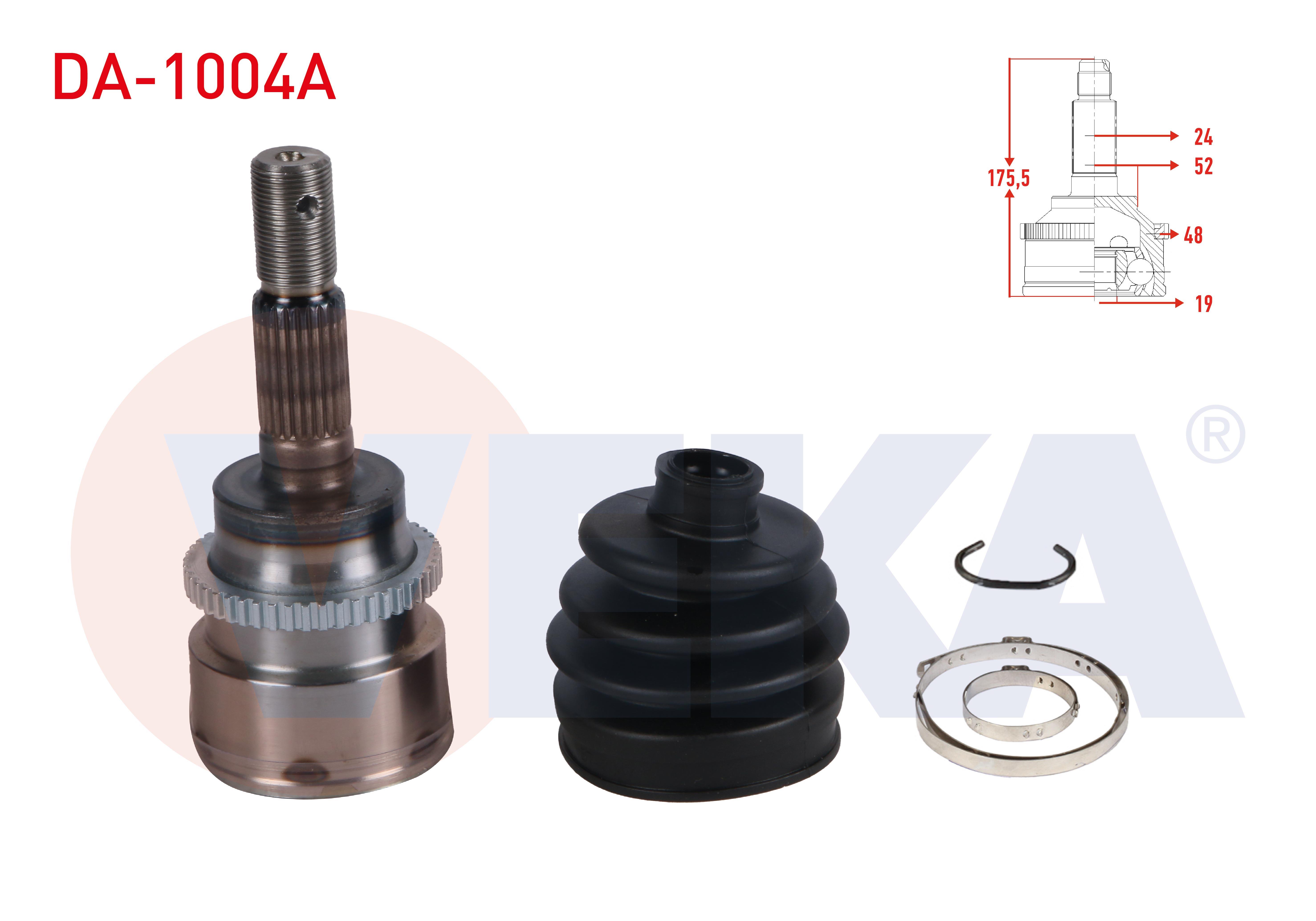 AKS KAFASI SOL-SAG ON DIS DAIHATSU TERIOS (J1) 1.3 ABSLI 48 DIS 24X19X52 UZUNLUK 175.5mm 1997-2005
