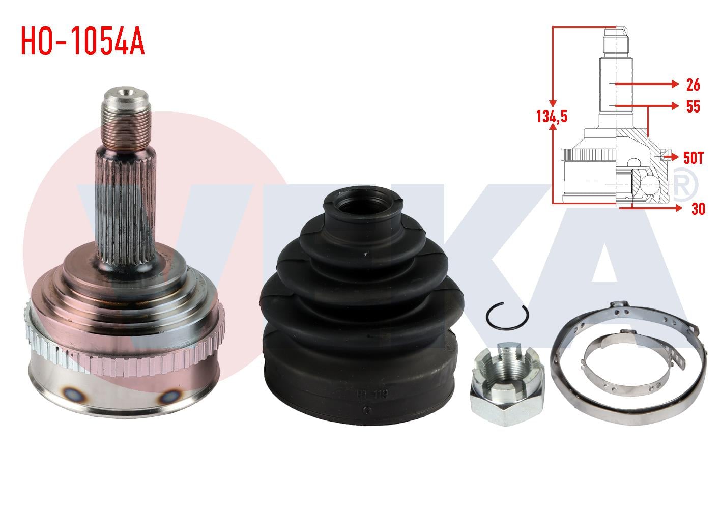 AKS KAFASI SOL-SAG ON DIS HONDA CIVIC V 1.5i ABSLI 50 DIS 26X30X55 UZUNLUK 136mm 1995-2001