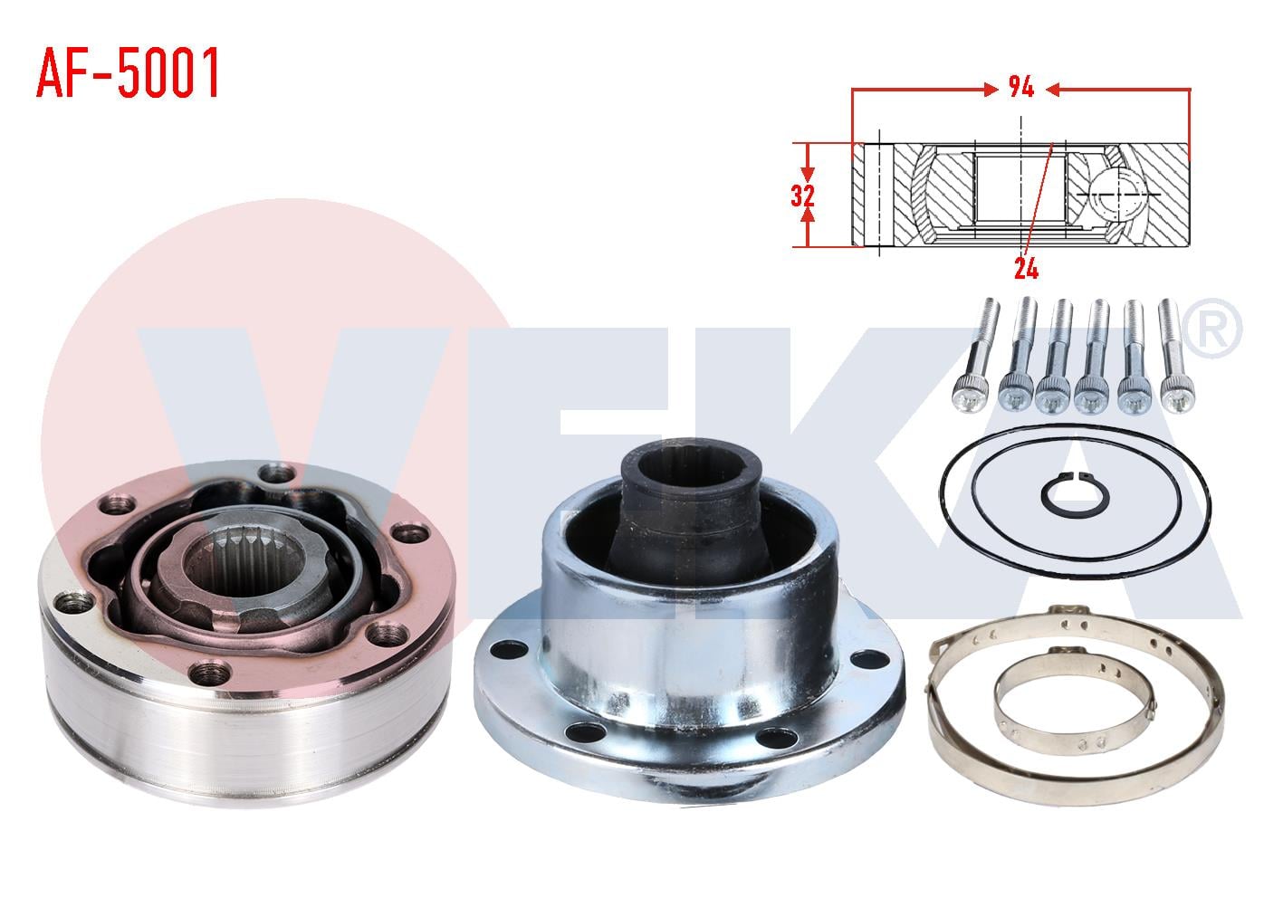 AKS KAFASI SOL-SAG ON IC ALFA ROMEO 33 (905) 1.3 FREZE DIS 24 UZUNLUK 32 mm 1983-1993