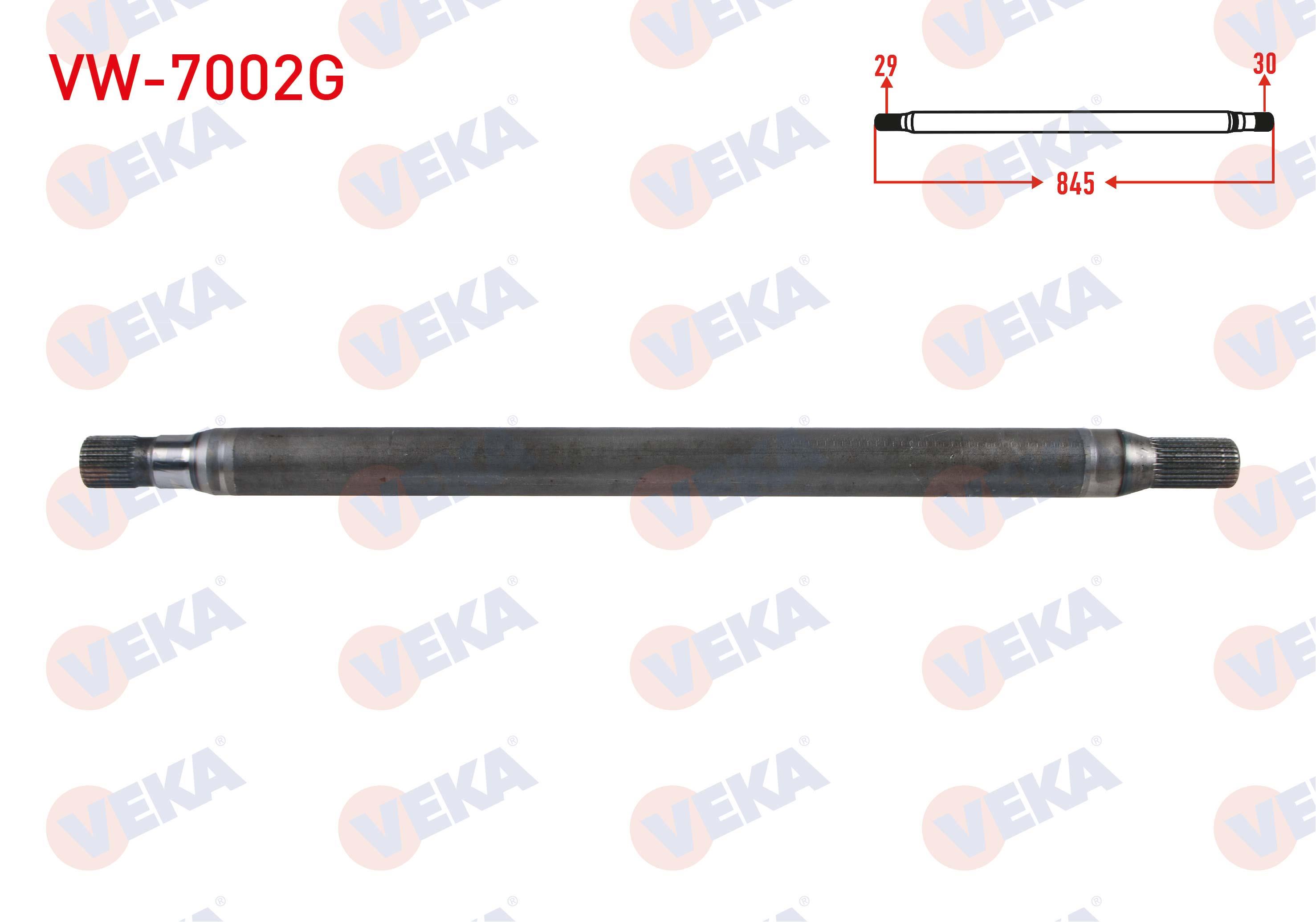 AKS MILI ARKA SOL KALIN GUCLENDIRILMIS 29X30 UZUNLUK 845mm VOLKSWAGEN CRAFTER 30-35 (2E) 2.5 TDI 163 HP 2006-2016