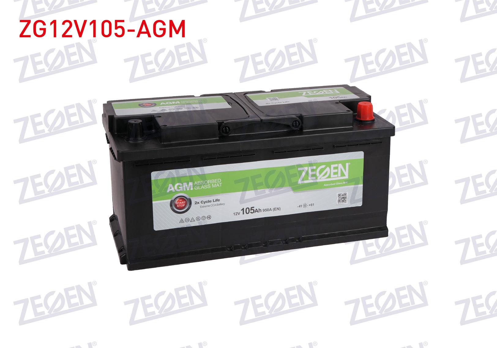AKU AGM START/STOP L6 12V 105 AH (393X175X190)