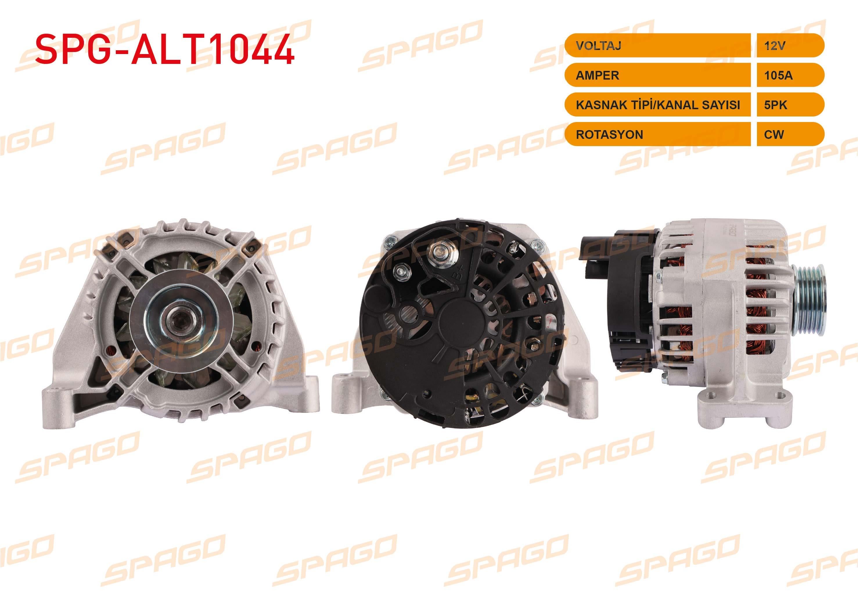 ALTERNATOR 12V/105A 5PK (ALT441) LINEA 1.4 2007-/ 500 1.4 2007-/ STILO 1.4 2001-2010