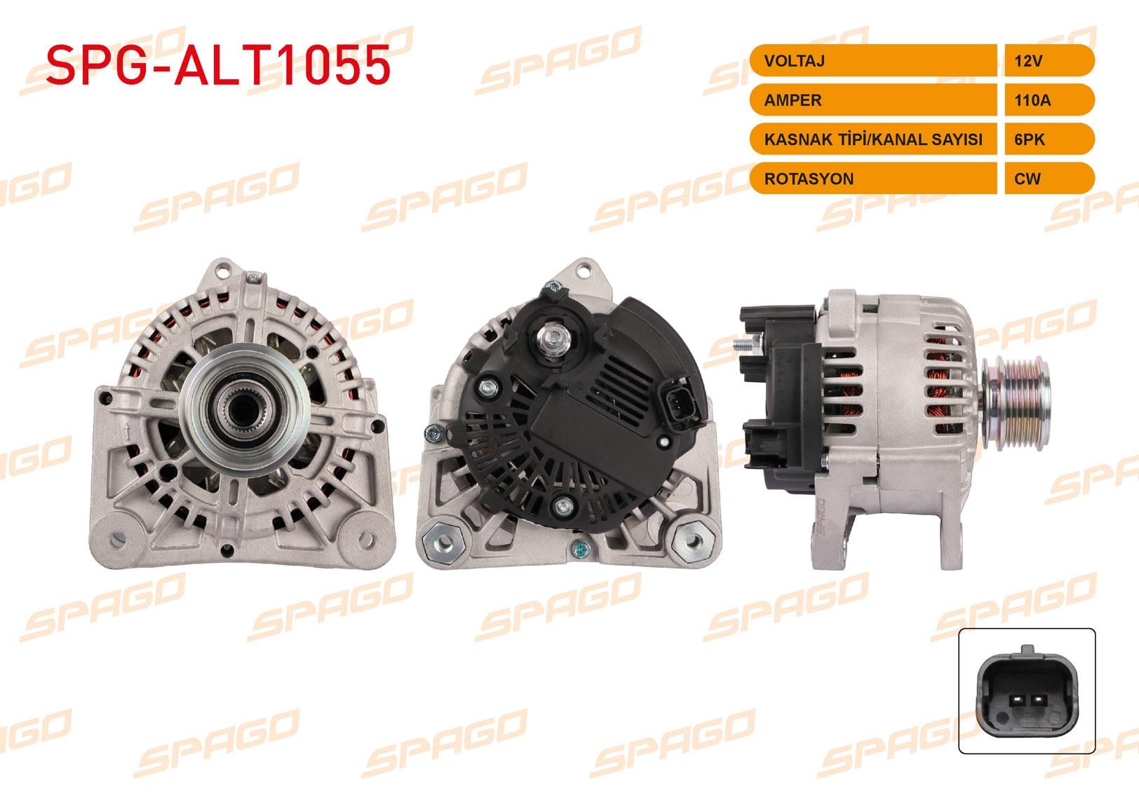 ALTERNATOR 12V/110A 6PK (ALT8700) DUSTER 1.5 - 1.6 10- / LOGAN 1.5 - 1.6 06- / SANDERO 1.6 11- / CLIO II 1.5 DCI 01- / MEGANE II 1.5 02-10