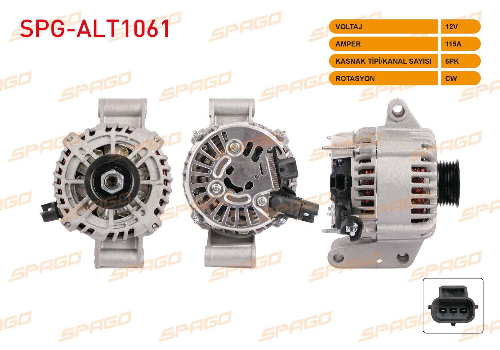 ALTERNATOR 12V/115A 6PK (ALT985) MONDEO III 2.0 TDCI 01-07 / X-TYPE I 2.0 D - 2.2 D 03-09