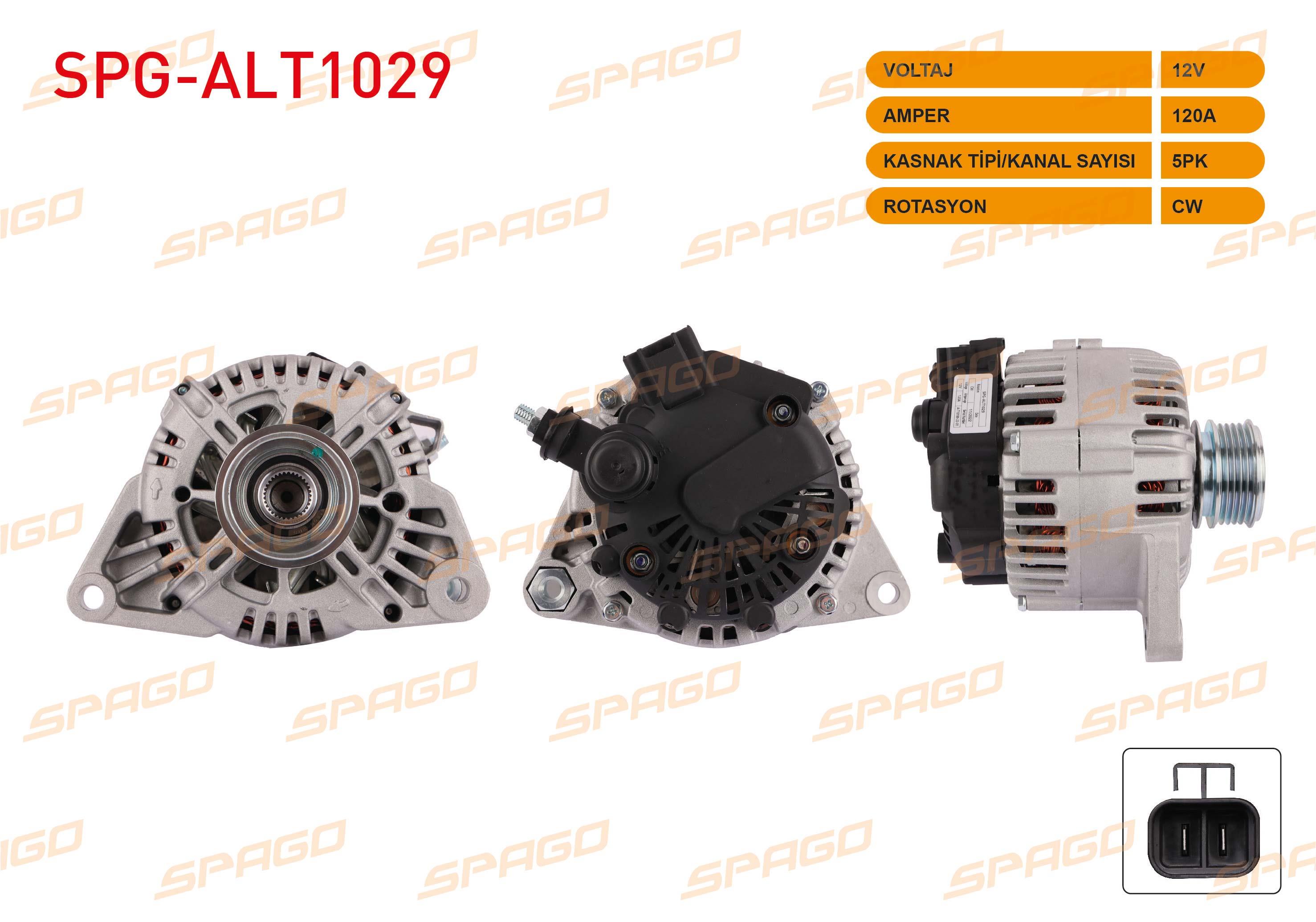 ALTERNATOR 12V/120A 5PK (ALT8920) ACCENT ERA 1.5 CRDI 2005-2010 / I30 1.5 CRDI 2007-2011/ ELANTRA 1.5 DCI 2005-2011/ RIO II 1.5 CRDI 2008-2011/ CERATO I 1.5 CRDI 2005-2009