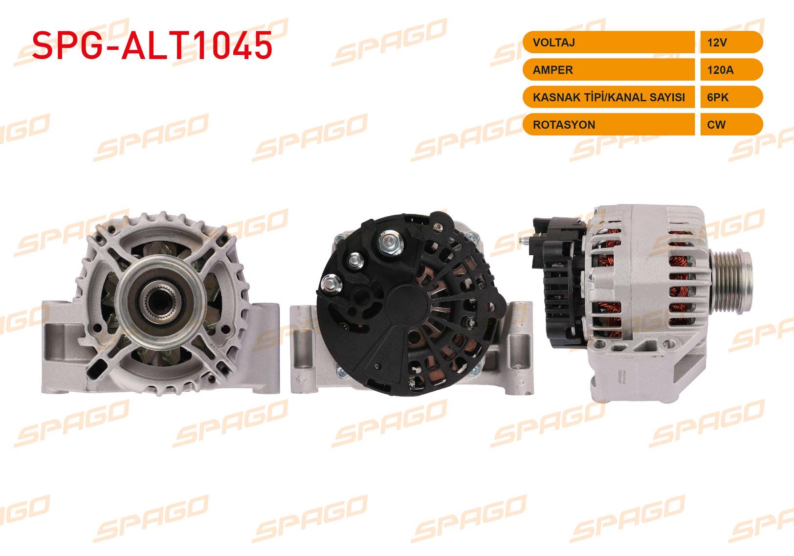 ALTERNATOR 12V/120A 6PK (ALT443) ASTRA H 1.3 CDTI 2005-2010 / CORSA C 1.3 CDTI 2004-2011 / COMBO C 1.3 CDTI 2004-2011 / MERIVA A 1.3 CDTI 2003-2010