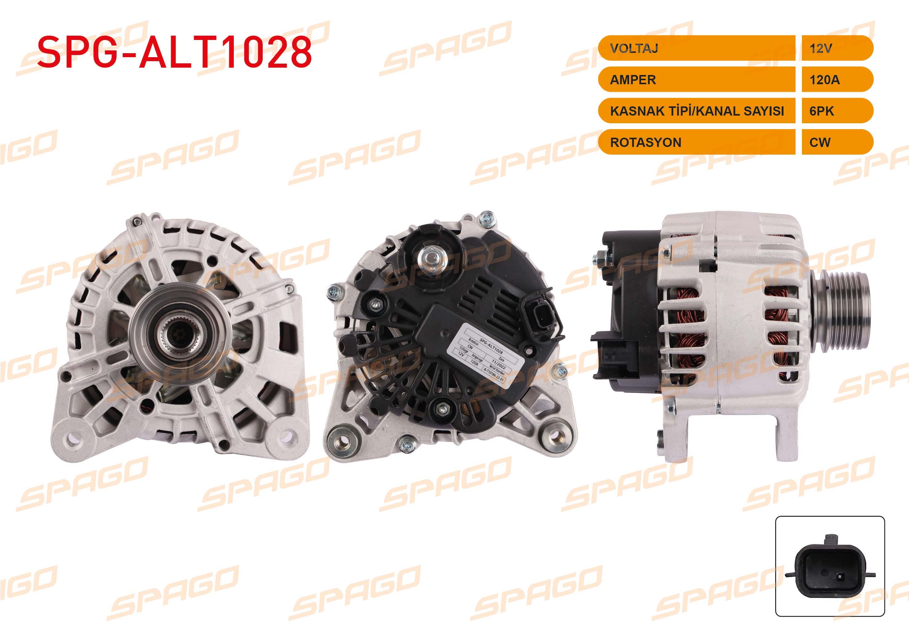 ALTERNATOR 12V/120A 6PK CLIO IV 1.5 DCI 2012-/ FLUENCE 1.5 DCI 2009-/ KANGOO 1.5 DCI 2009-/ MEGANE III 1.5 DCI 2008-2015/ SANDERO II 1.5 DCI 2012-/ DUSTER 1.5 DCI 2010-