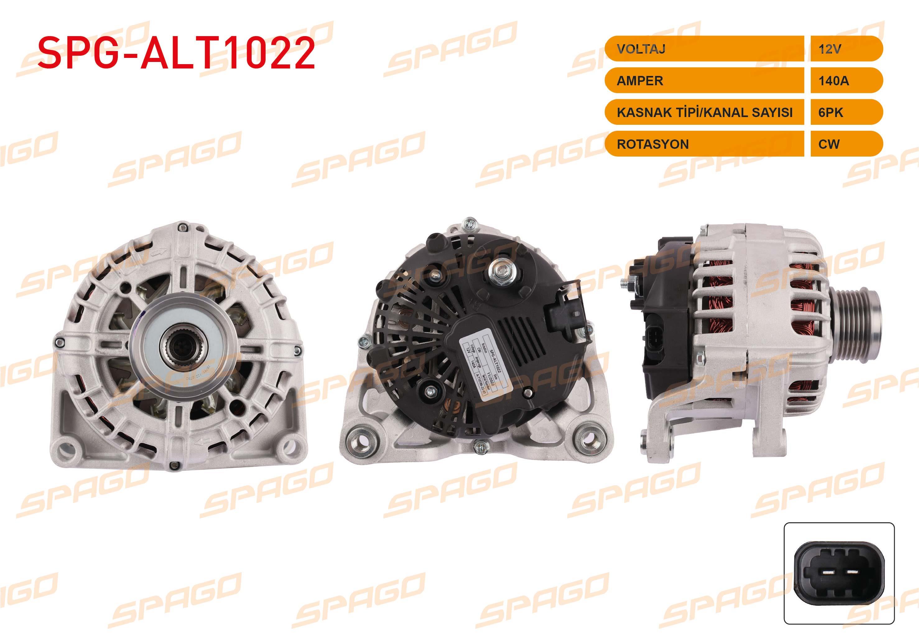 ALTERNATOR 12V/140A 6PK (ALT8880) ASRTA J 1.6i 2009-2016/ INSIGNIA A 1.6i 2008-2017/ ZAFIRA B 1.6 2010-2015/ SAAB 9-5 1.6 2010-2012