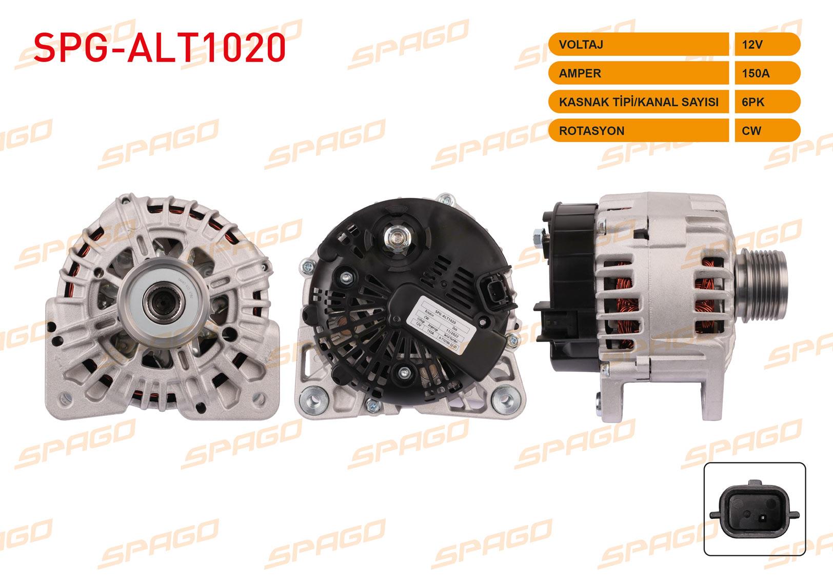 ALTERNATOR 12V/150A 6PK (ALT8708) CLIO IV 1.5 DCI 2012-/ FLUENCE 1.5 DCI 2009-/ KANGOO 1.5 DCI 2009-/ MEGANE III 1.5 DCI 2008-2015/ SANDERO II 1.5 DCI 2012-/ DUSTER 1.5 DCI 2010-