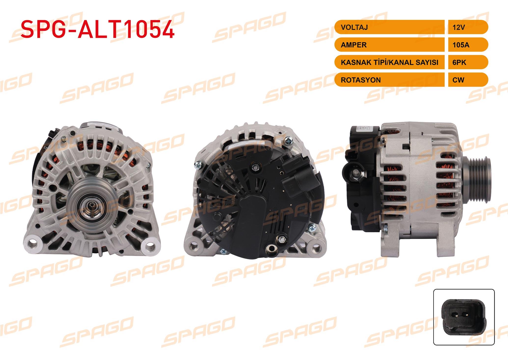 ALTERNATOR 12V/150A 6PK (ALT8732) BERLINGO 1.6 HDI 08- / C3 1.4 HDI 09- / C4 1.6 HDI 12- / C-ELYSEE 1.5 BLUEHDI 18- / 207 1.6 HDI 09-13 / 308 1.6 HDI 14-21 / 4008 1.6 HDI 12-