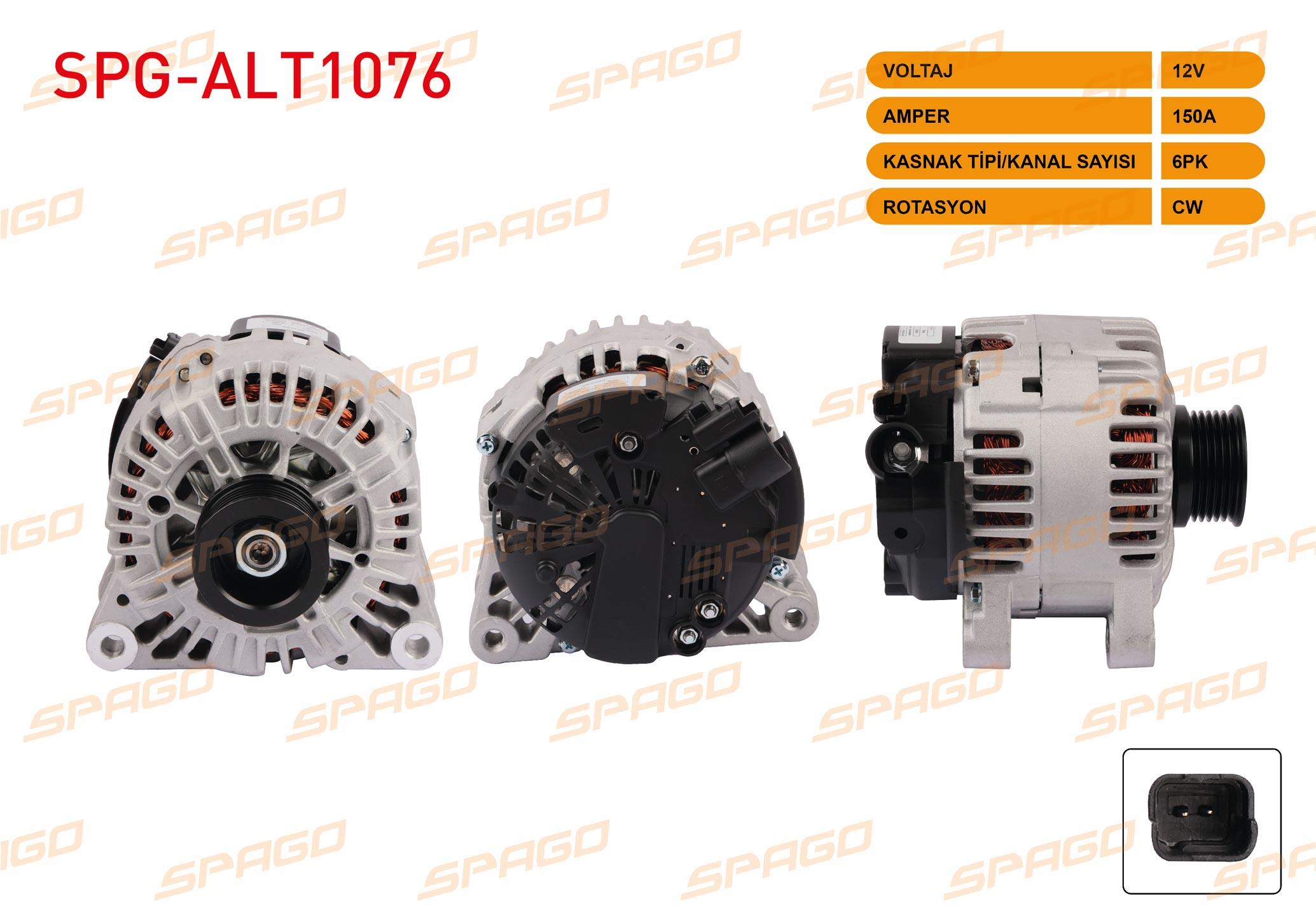 ALTERNATOR 12V/150A 6PK (ALT887) 206 1.4 HDI 02-12 / 307 1.4 HDI 01-05 / PARTNER 2.0 HDI 00-08 / C3 I 1.4 HDI 02- / XSARA 2.0 HDI 99-05 / BERLINGO 2.0 HDI 99-11
