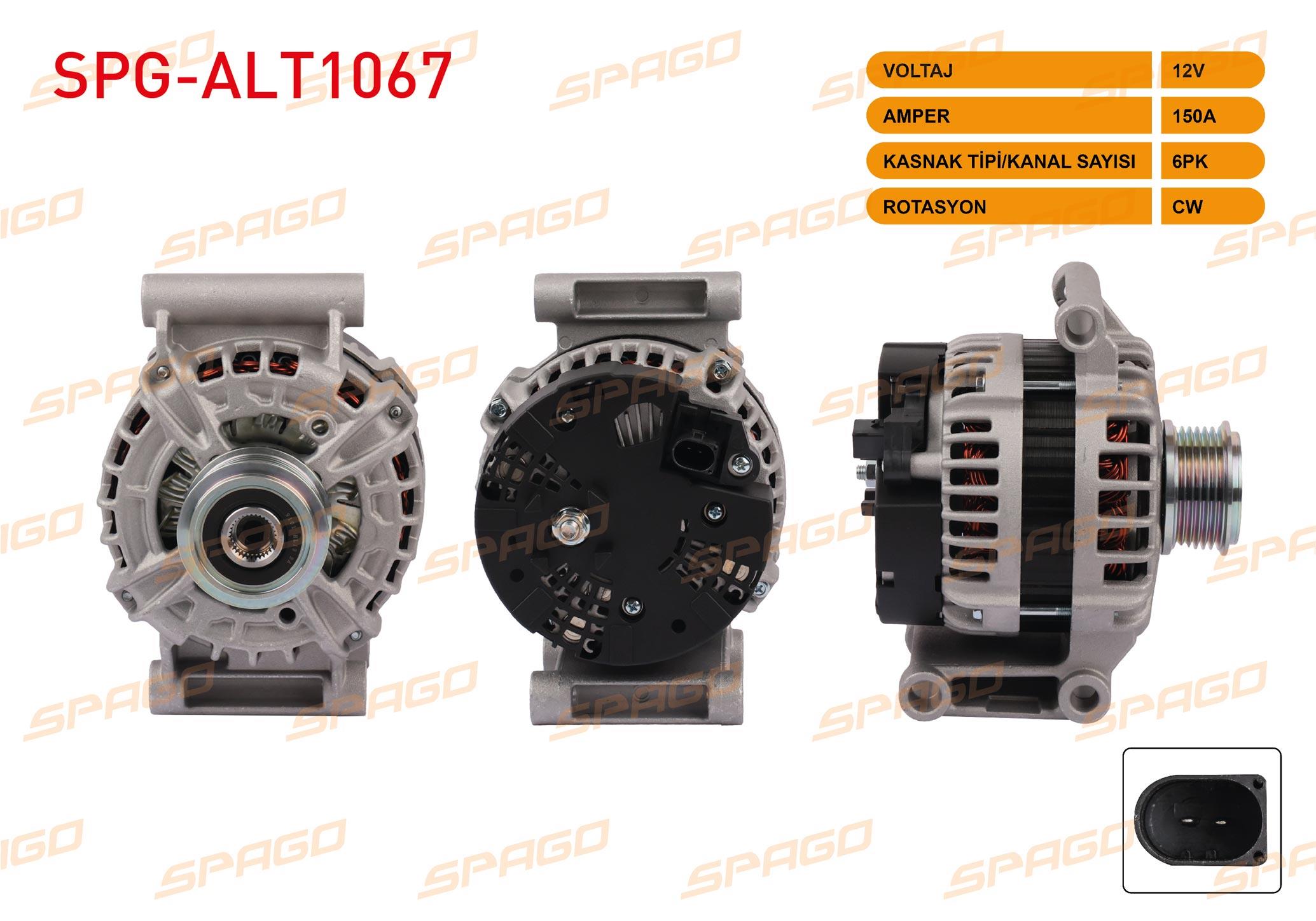 ALTERNATOR 12V/150A 6PK TOURNEO TRANSIT CUSTOM (V362) 2.2 TDCI 12-15 / JUMPER 2.2 HDI 11- / BOXER 2.2 HDI 11-