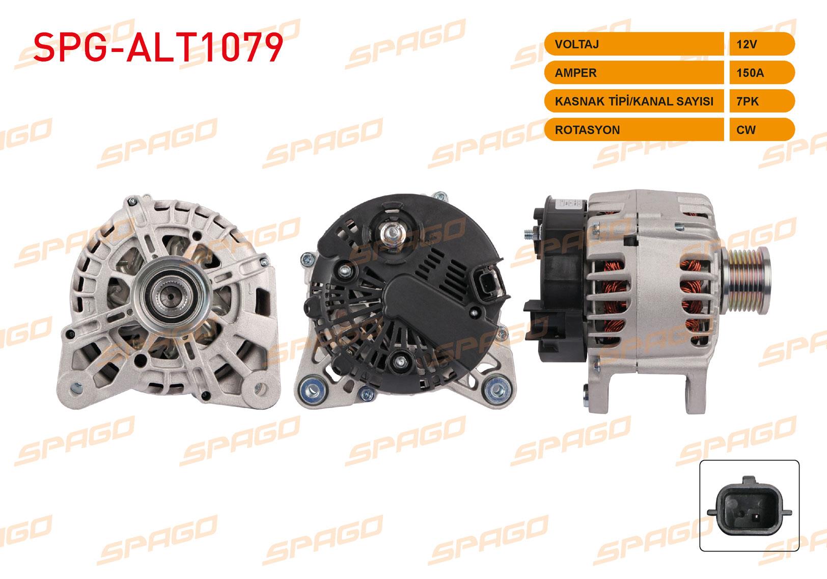 ALTERNATOR 12V/150A 7PK (ALT2022) MEGANE IV 1.2 TCE - 1.6 DCI 16- / TALISMAN 1.6 DCI 15- / TRAFIC III 1.6 DCI 14- / QASHQAI II 1.6 DCI 13- / 1.3 DIG-T 18-