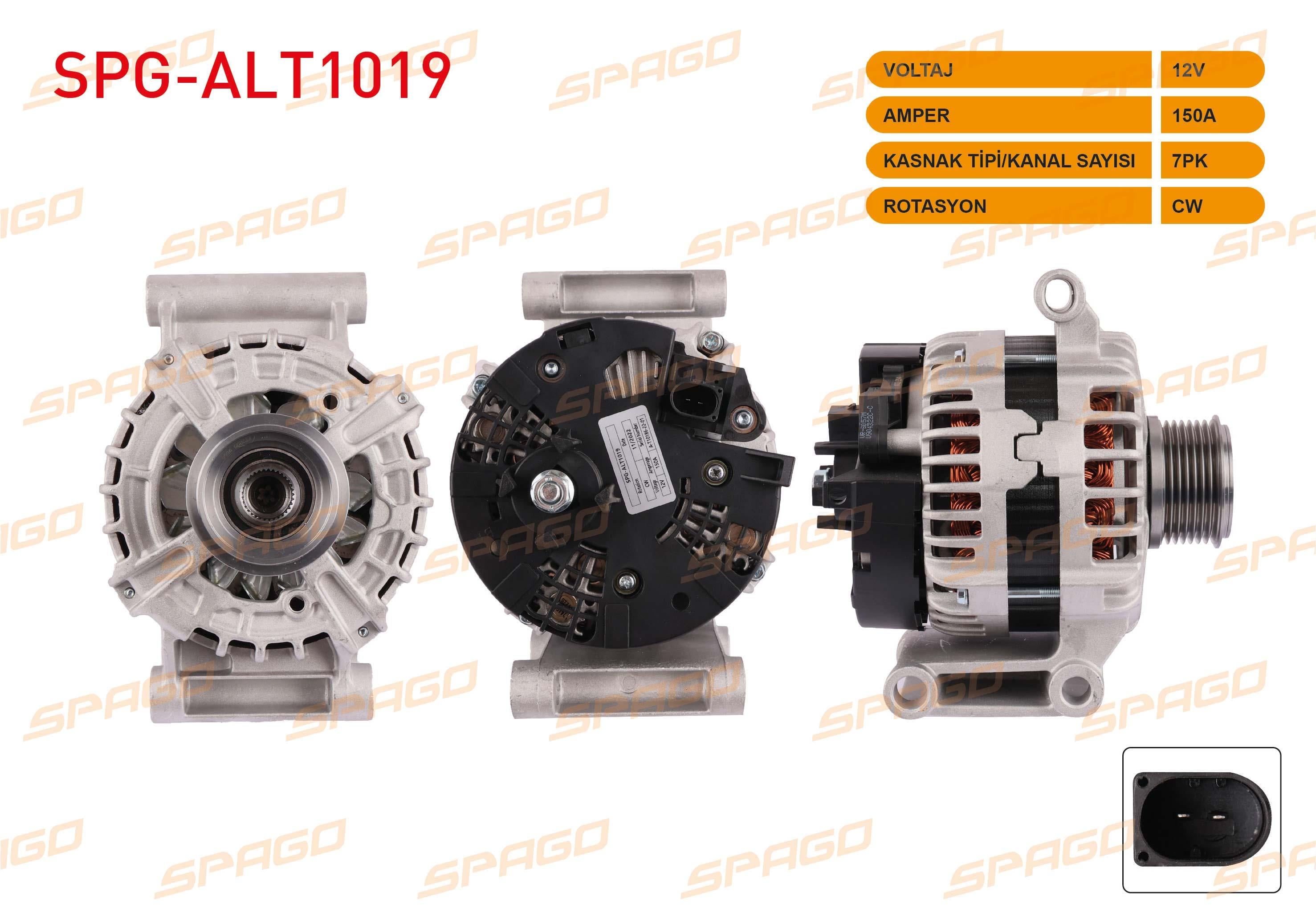 ALTERNATOR 12V/150A 7PK (ALT2400) FORD TRANSIT (V363) 2.2 TDCI 2014-