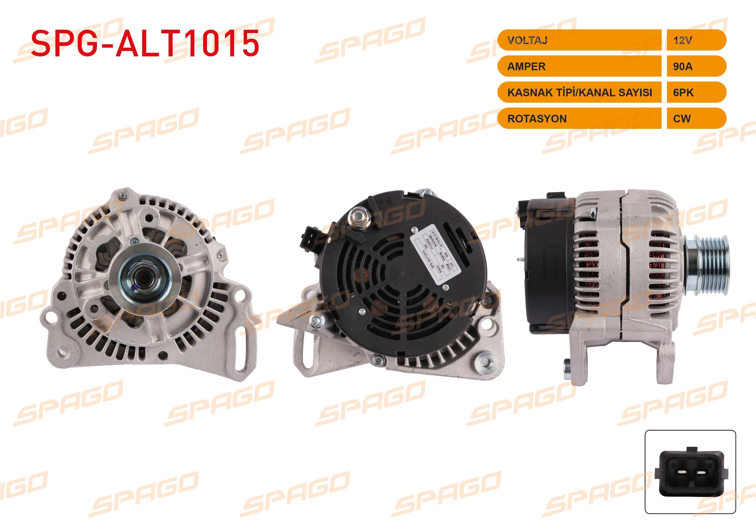 ALTERNATOR 12V/90A 6PK (ALT270) GOLF III 1.6i 1991-1999/ PASSAT (3A2) 1.6 1988-1997/ POLO (6N1) 1.4 -1.6 1994-1999/ IBIZA (6K1) 1.6 1993-2002/ CORDOBA (6K2) 1.6 1999-2002