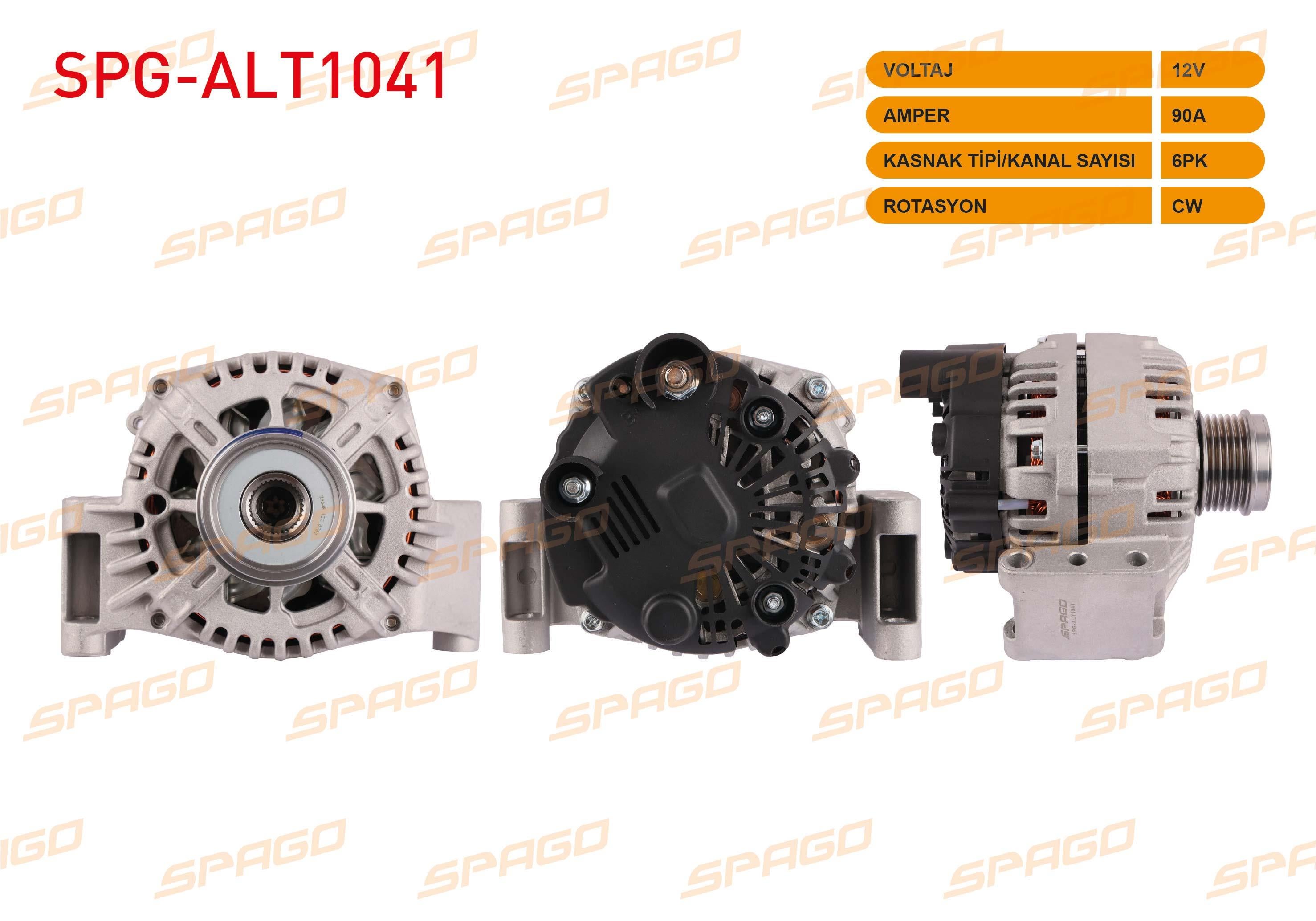 ALTERNATOR 12V/90A 6PK (ALT442) DOBLO 1.3 MJT 2010-/ FIORINO 1.3 MJT 2010-/ GRANDE PUNTO 1.3 MJT 2008-/ ASTRA H 1.3 CDTI 2005-2010/ CORSA D 1.3 CDTI 2006-2014