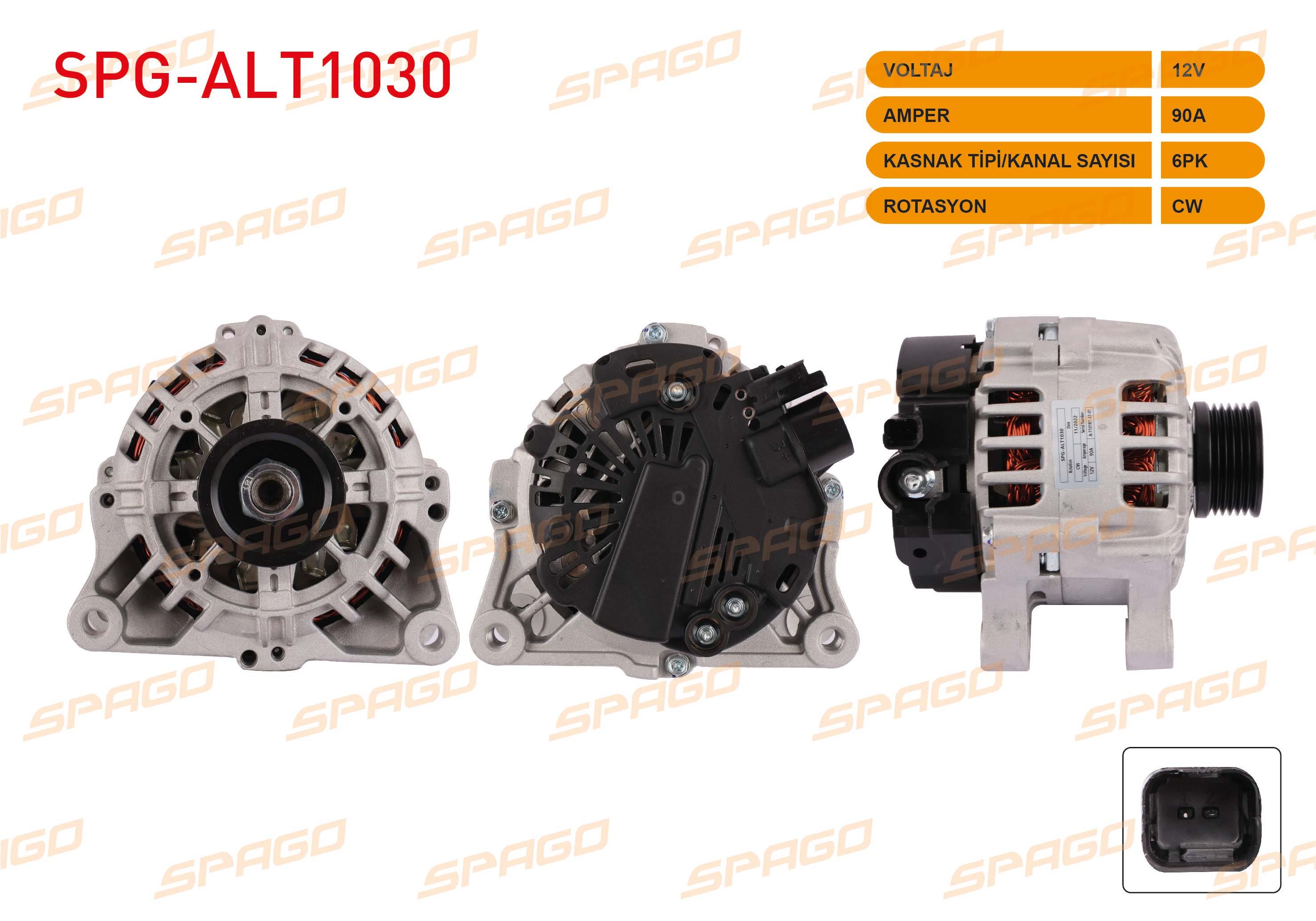 ALTERNATOR 12V/90A 6PK (ALT886) 206 1.4-1.6 1998-2006/ C5 2.0 2001-2004/ XSARA 1.4 1997-2005