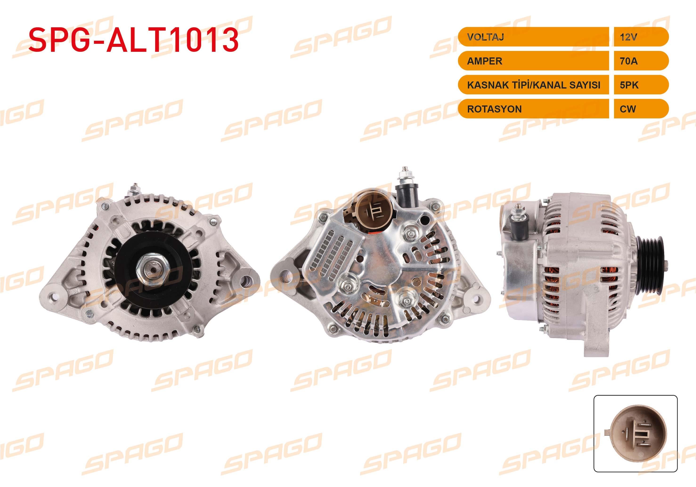 ALTERNATOR D TIPI 12V/70A 5PK (ALT946) TOYOTA COROLLA (_E9_) 1.6 1987-1993