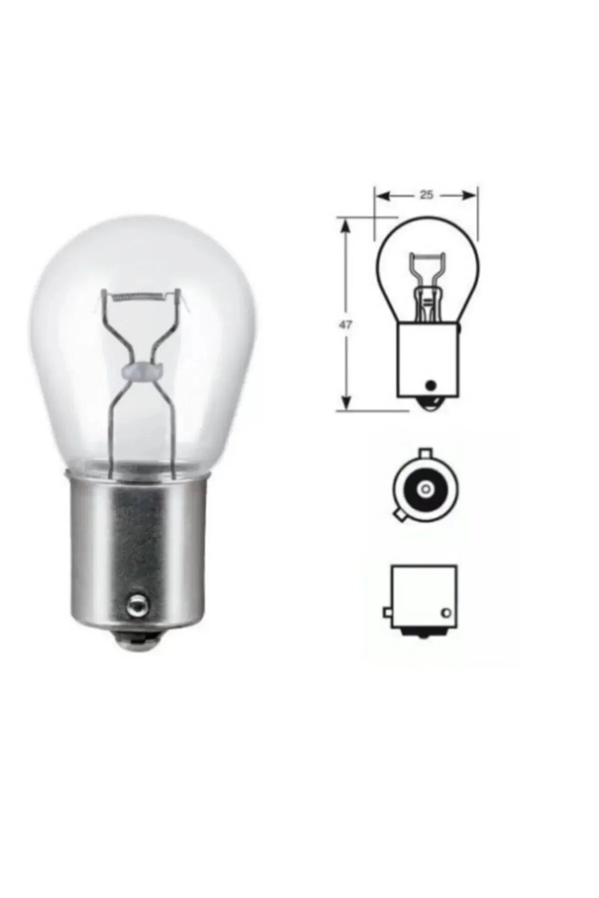 AMPUL ECO 12V 93 21W P21W SINYAL FREN VE ARKA SİS AMPÜLÜ