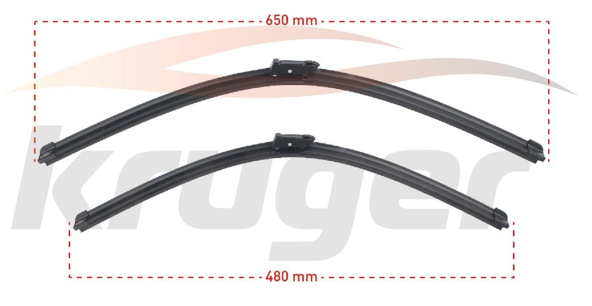 ARAC BAZLI SILECEK SETI 650-480mm VOLKSWAGEN PASSAT (CB2) / VOLKSWAGEN ARTEON (3H7) / VOLKSWAGEN T-ROC / SSANGYONG MUSSO (Q200) / AUDI A3 (8VS) / PORS