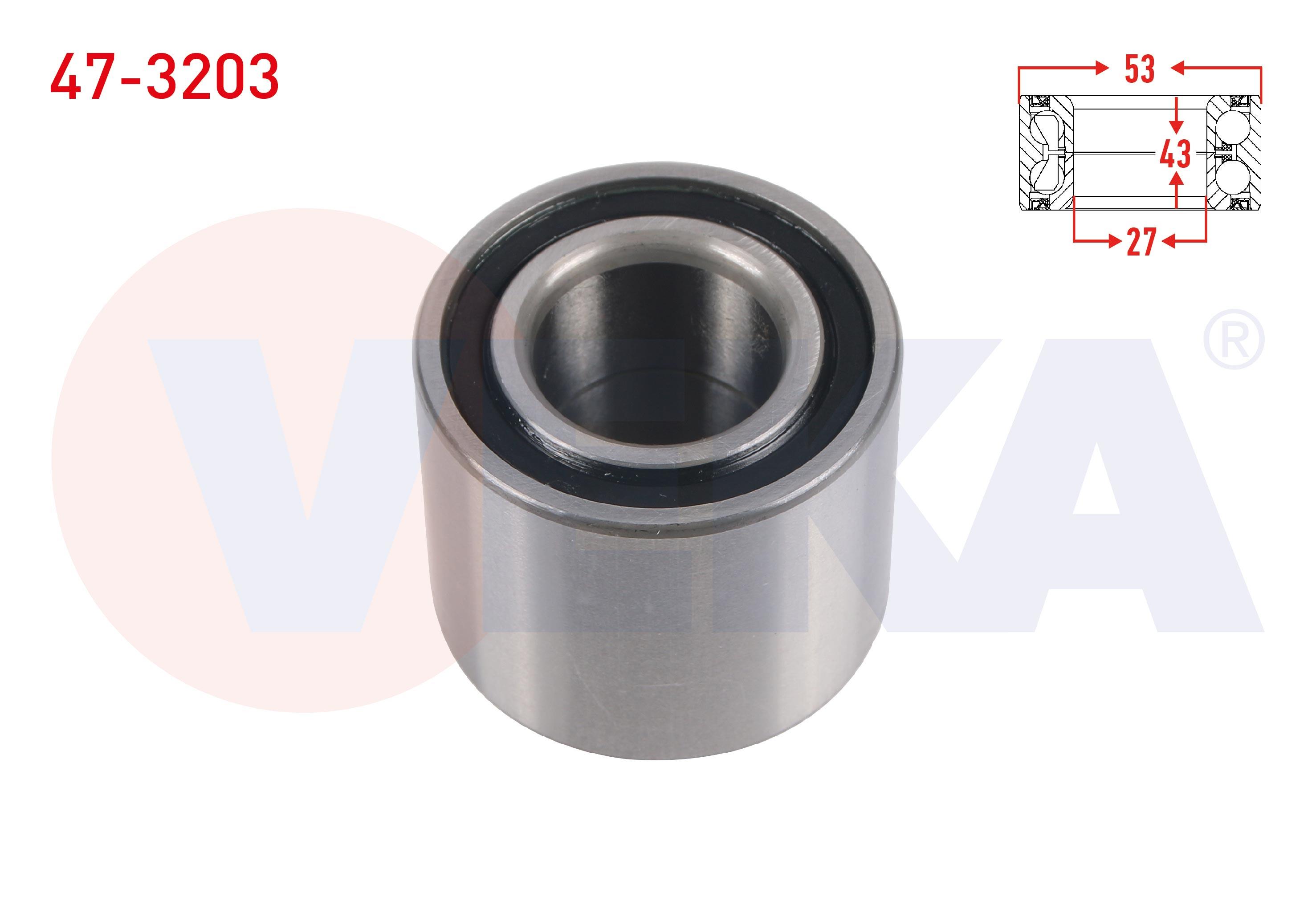 ARKA TEKERLEK RULMANI SOL-SAG 27X53X43 CORSA C 1.0-1.2-1.4-1.3 CDTI-1.7 CDTI 2000-2006/COMBO C 1.3 CDTI-1.4i 16v-1.6 16v 2001-2006/MERIVA A 1.3 CDTI-1.6i 16v 2003-2010/TIGRA B 1.3 CDTI 1.4 16v 2004-