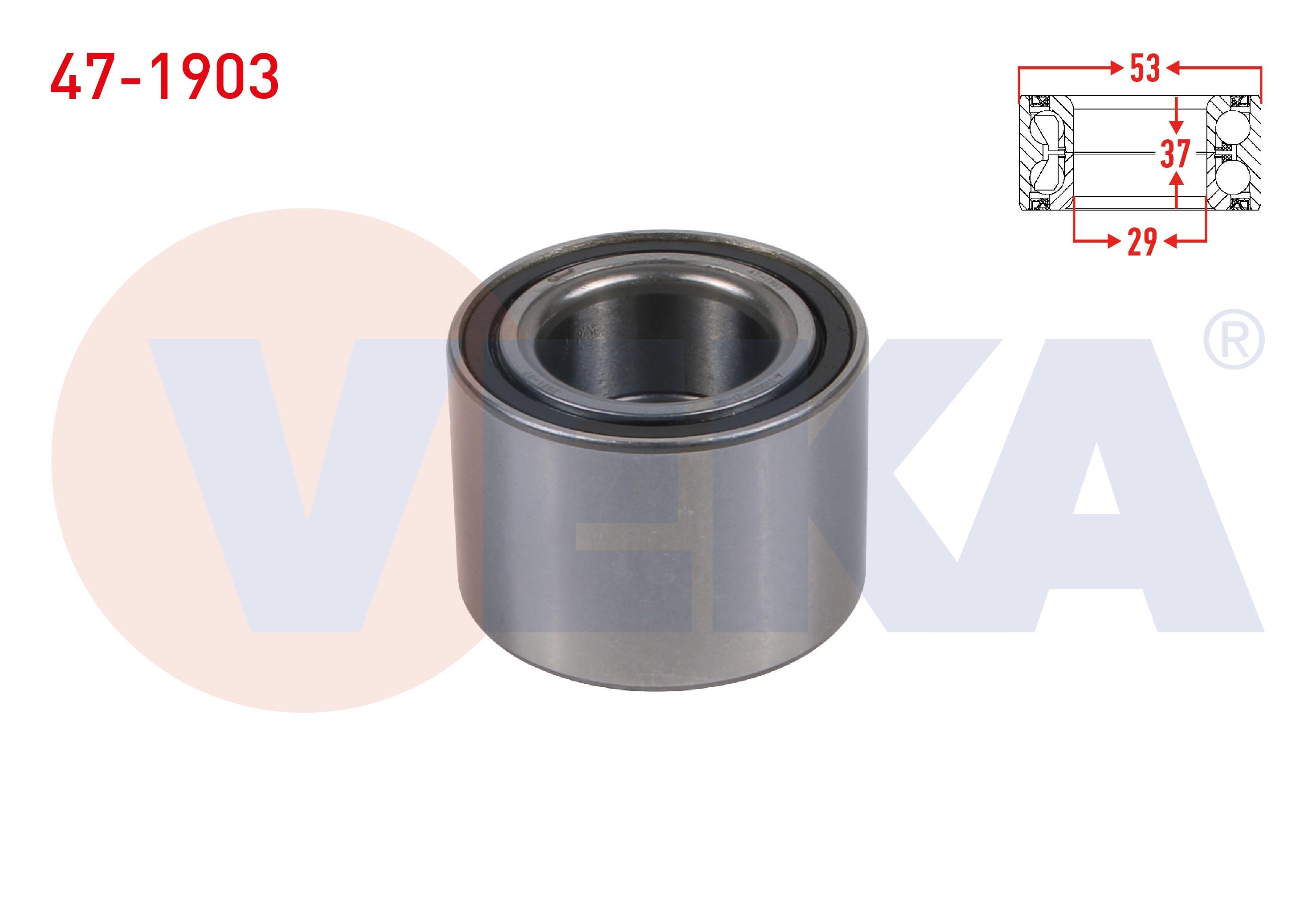 ARKA TEKERLEK RULMANI SOL-SAG 29X53X37 FORD FIESTA V 2001-2008 / FOCUS I 1998-2004