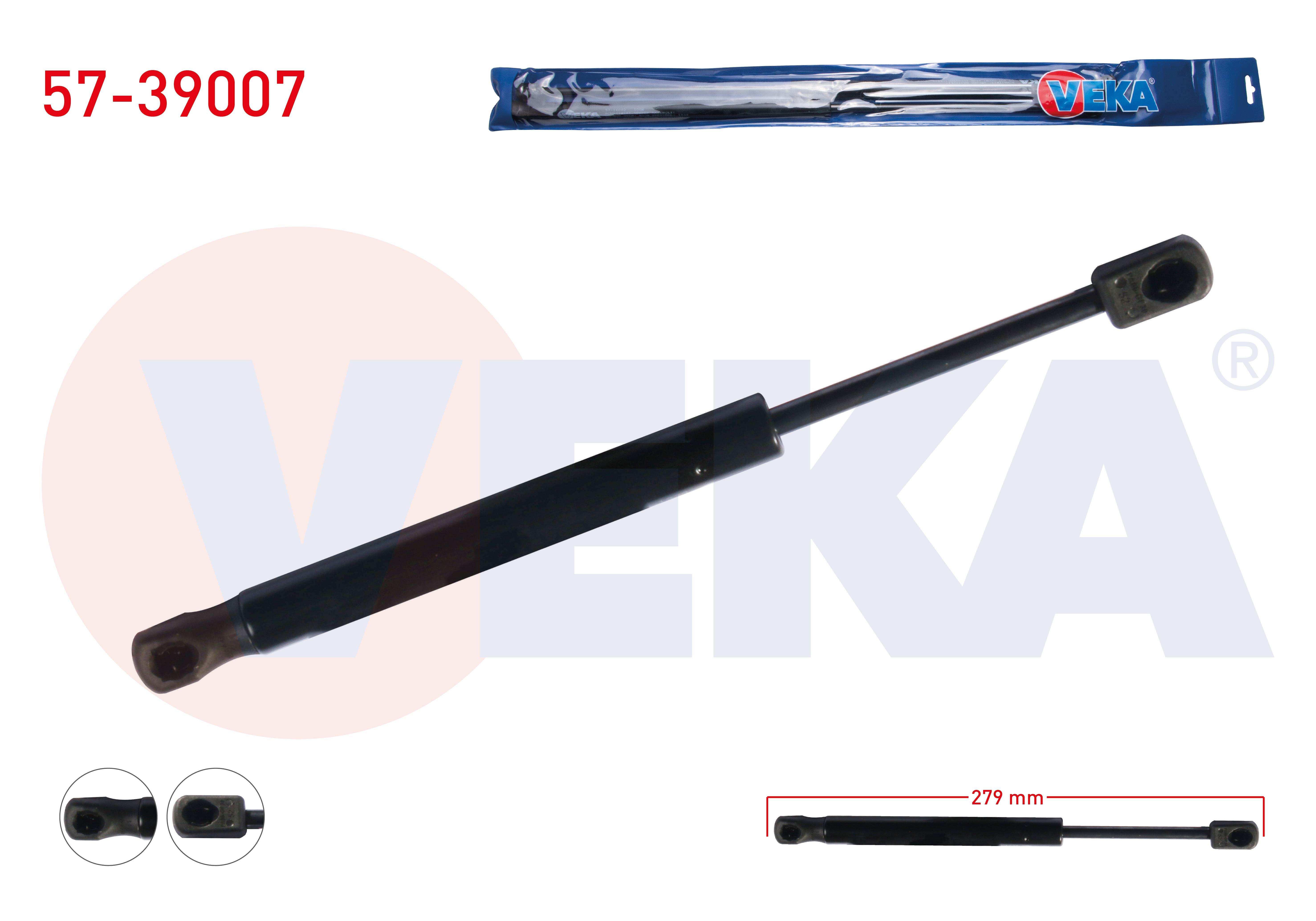 BAGAJ AMORTISORU 279mm/500N AUDI A4 (8D2,B5) 4 KAPI 1994-2001