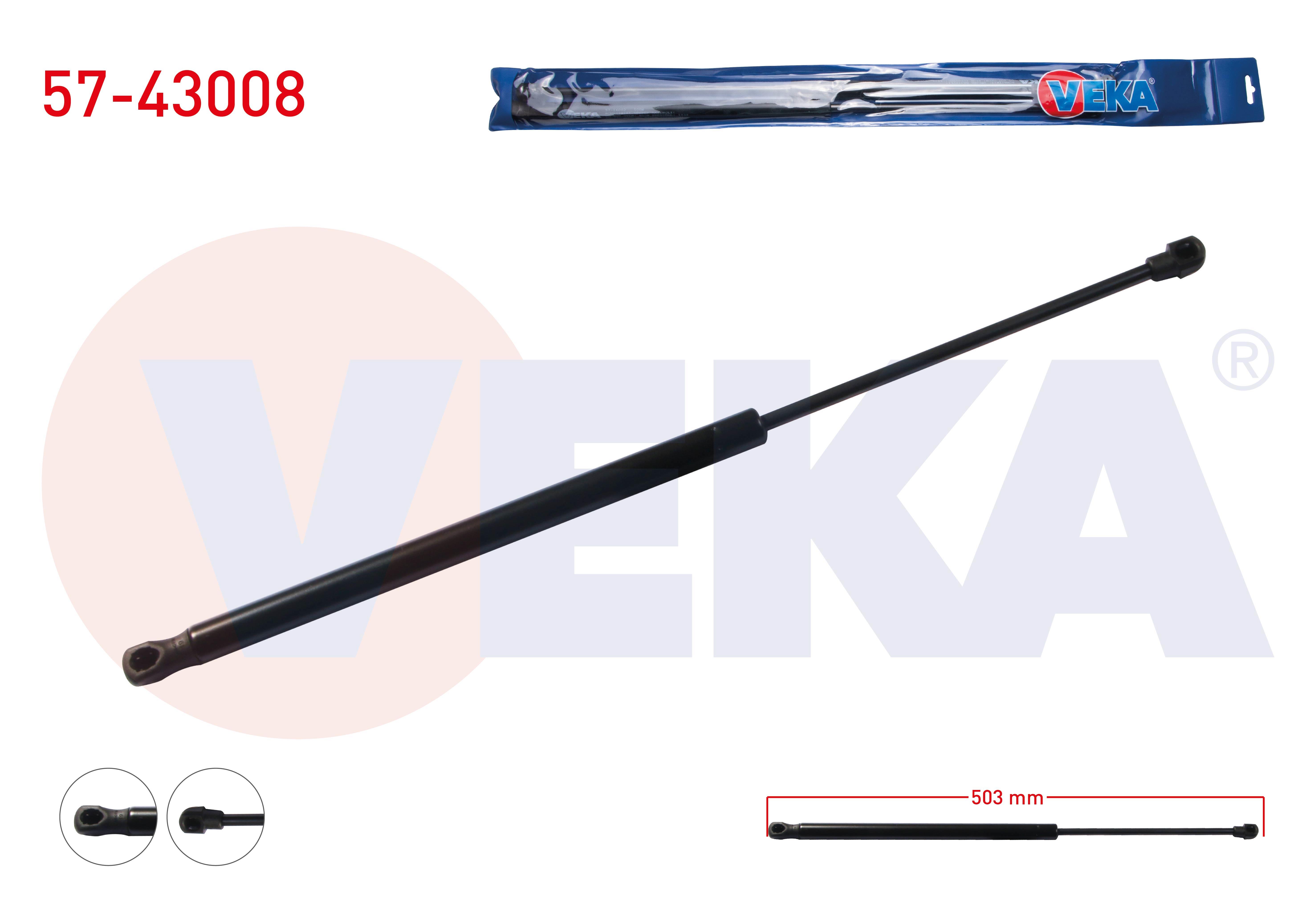 BAGAJ AMORTISORU 503mm/245N TOYOTA YARIS (_CP10) 1999-2005