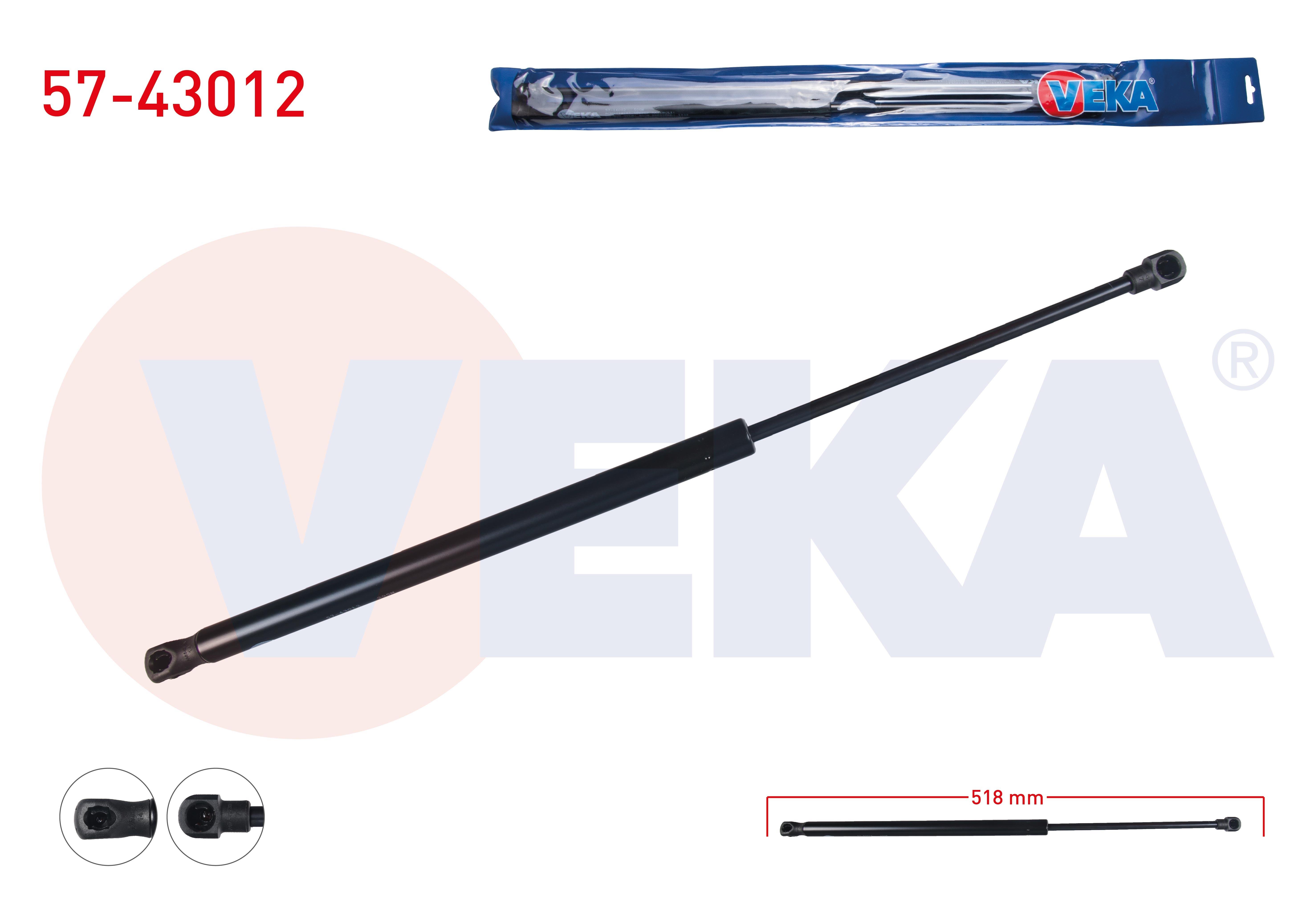 BAGAJ AMORTISORU 518mm/295N TOYOTA AYGO 2005-2014