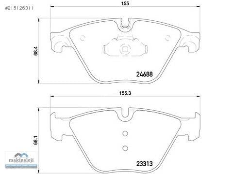 BMW FREN BALATASI ÖN F06-F10-F11-F18-F12-F13 10-17 34116775314