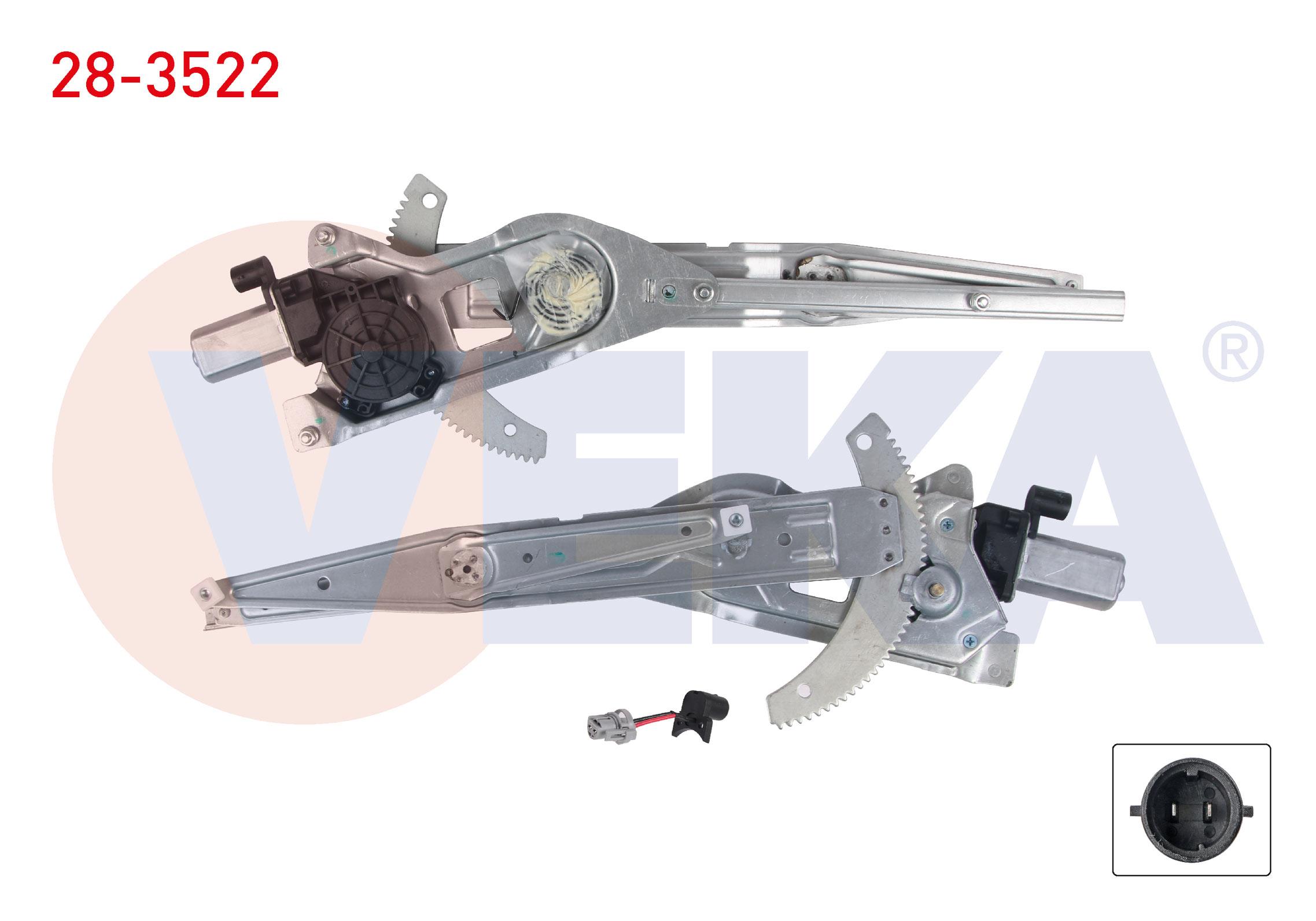 CAM KRIKOSU ELEKTRIKLI MOTORLU SOL ON RENAULT KANGOO II 1998-2008
