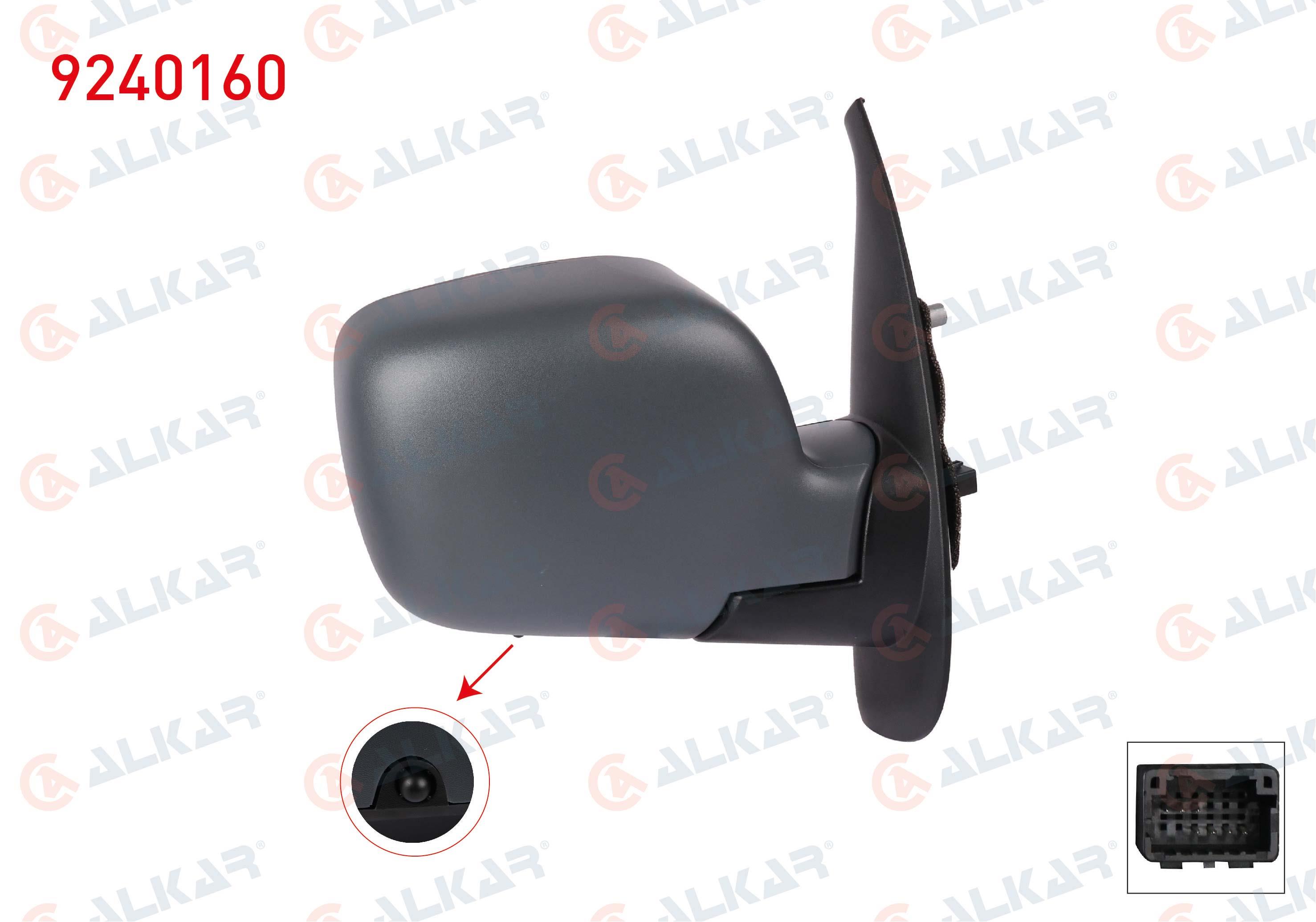 DIS DIKIZ AYNASI SAG ELEKTRIKLI ISITMALI SENSORLU (7 PIN) RENAULT KANGOO 2008-2012