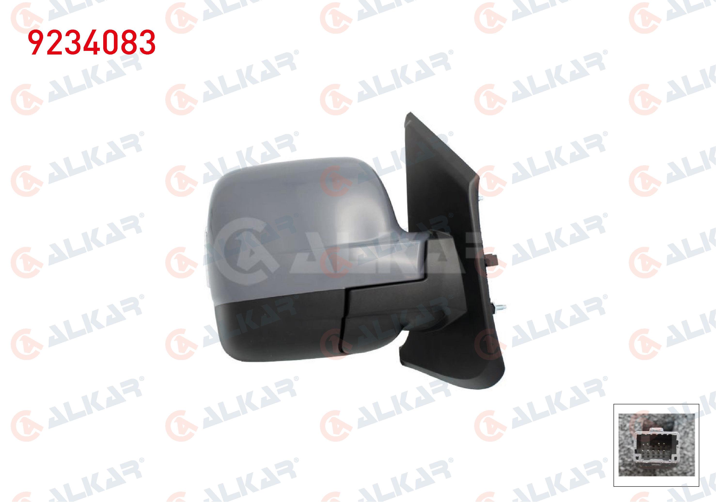 DIS DIKIZ AYNASI SAG MEKANIK ASFERIK ASTARLI SINYALLI SENSORLU 4 PIN RENAULT TRAFIC 2014-