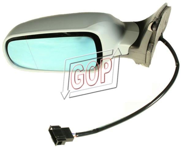 DIŞ DİKİZ AYNASI SOL GOLF 4 1999> ELEKTRİKLİ ISITMALI-ASTARLI MAVİ  CAMLI ÖLÜ NOKTALI