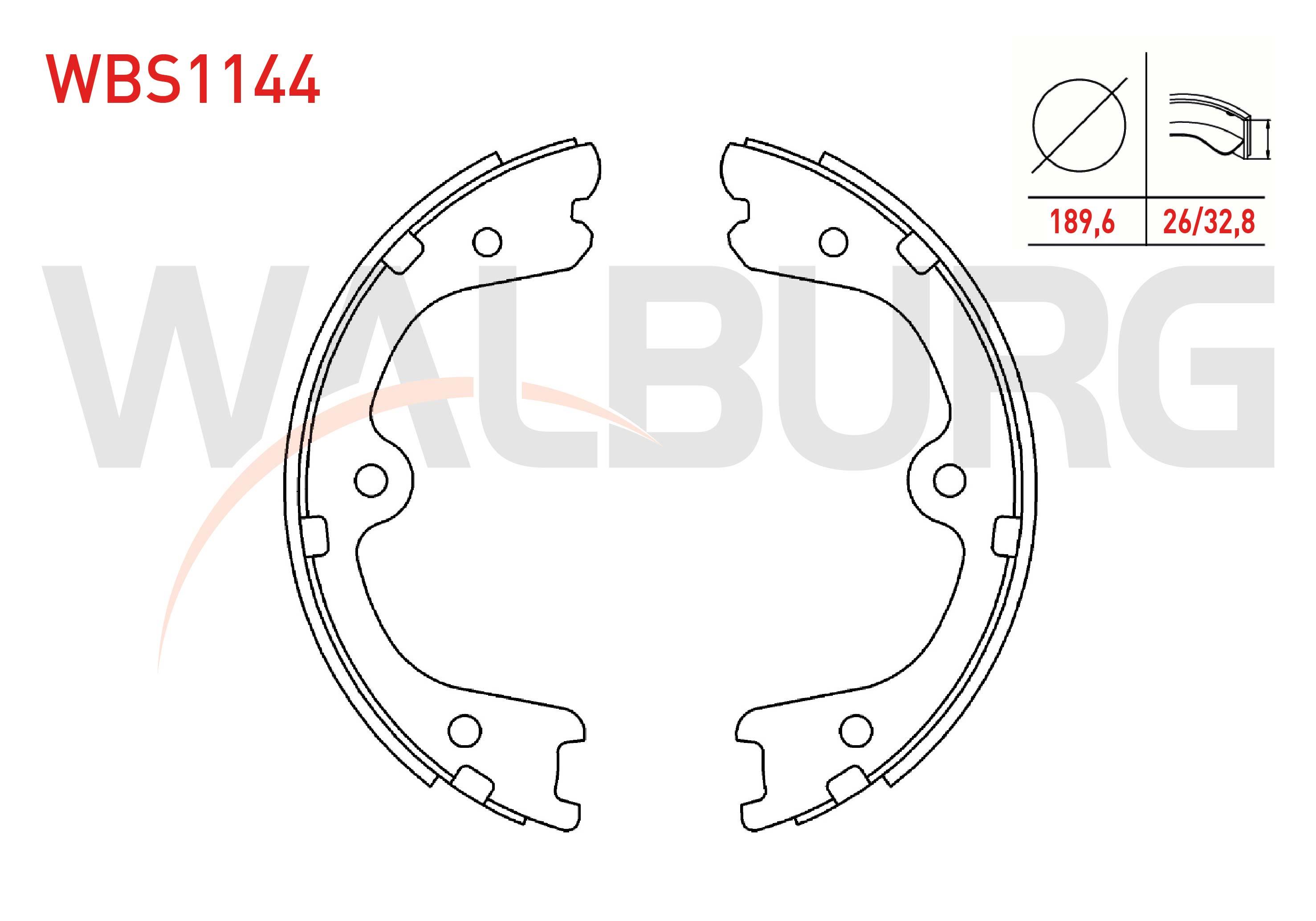 EL FREN BALATASI ARKA 190X32mm NISSAN NAVARA (D40) 2005-2015/ PATHFINDER (R51) 2005-/ MERCEDES X SERISI (470) X220d 2017-/ HONDA CR-V IV 2012-