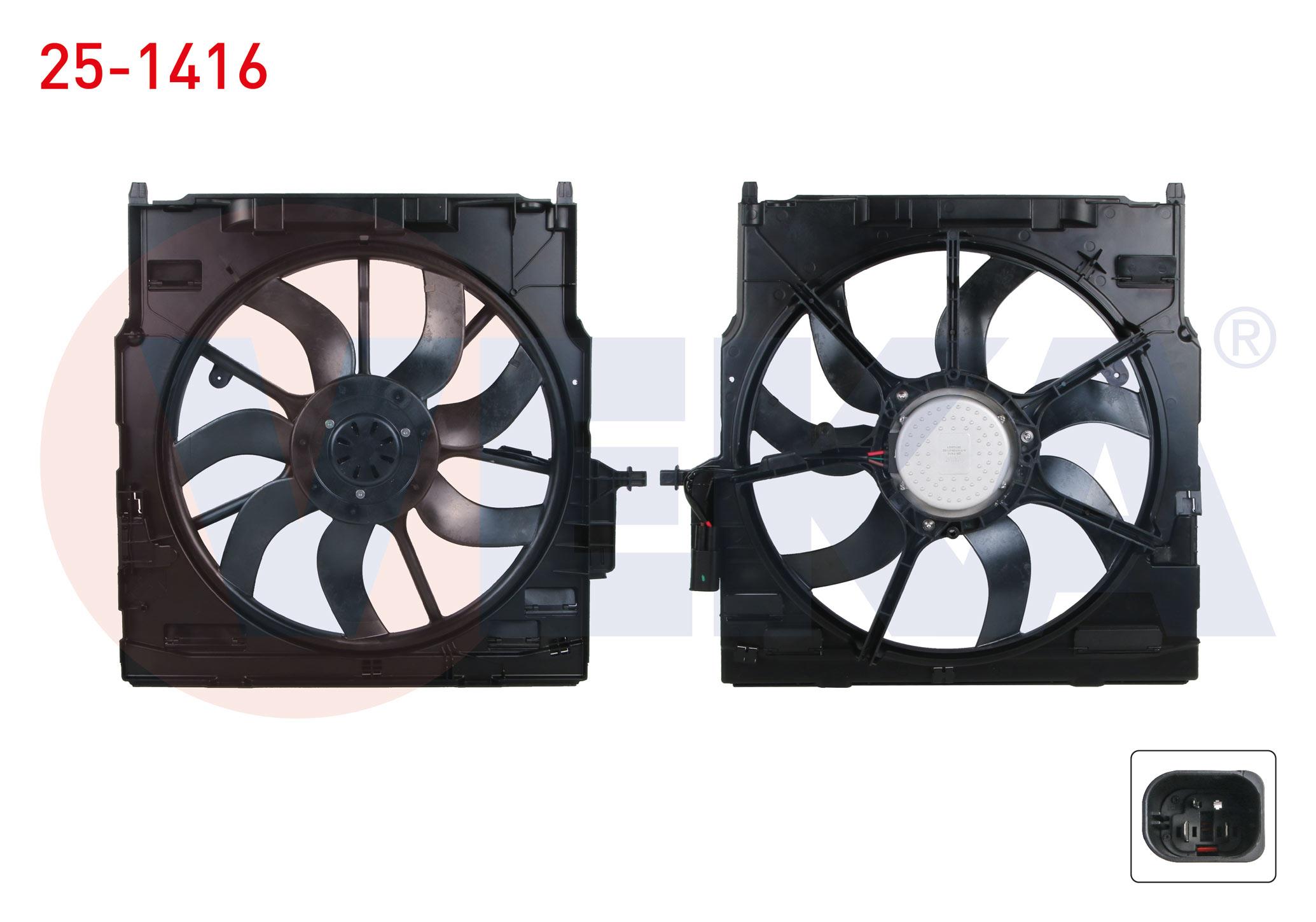 FAN MOTORU DAVLUMBAZLI TEKLI (600W) BMW X5 (E70) 3.0 D - 3.5 XD - 4.0 D 2007-2012/ X5 (F15,F85) 2.5 D - 3.0 D - 4.0 e 2014-/ X6 (E71,E72) 3.0 D - 3.5 D - 4.0 D 2008-